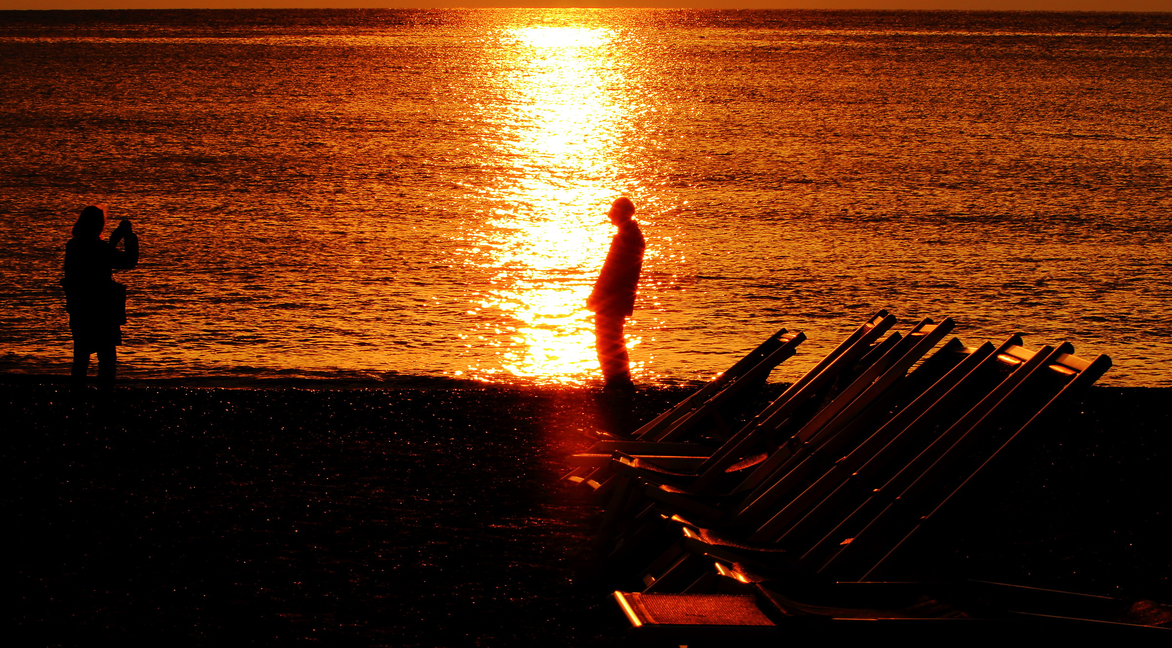 photographing a silhouette