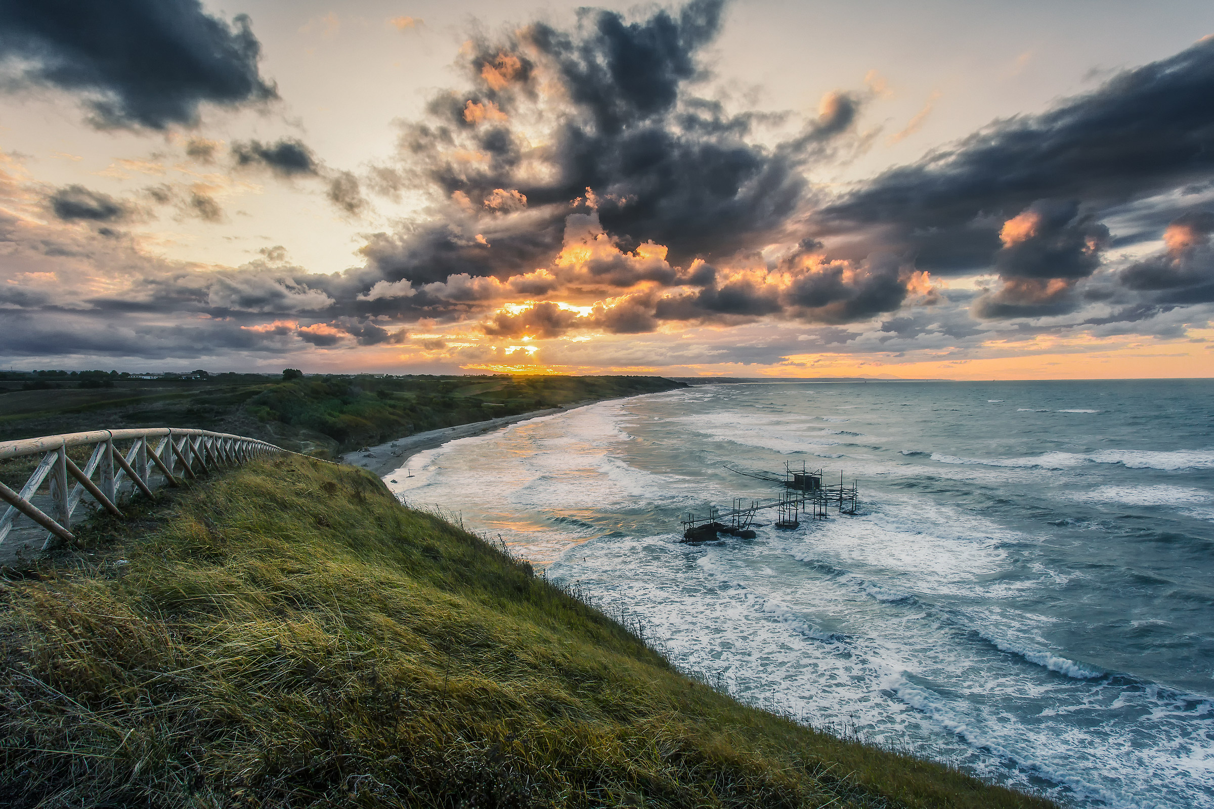 Punata Aderci vista al tramonto