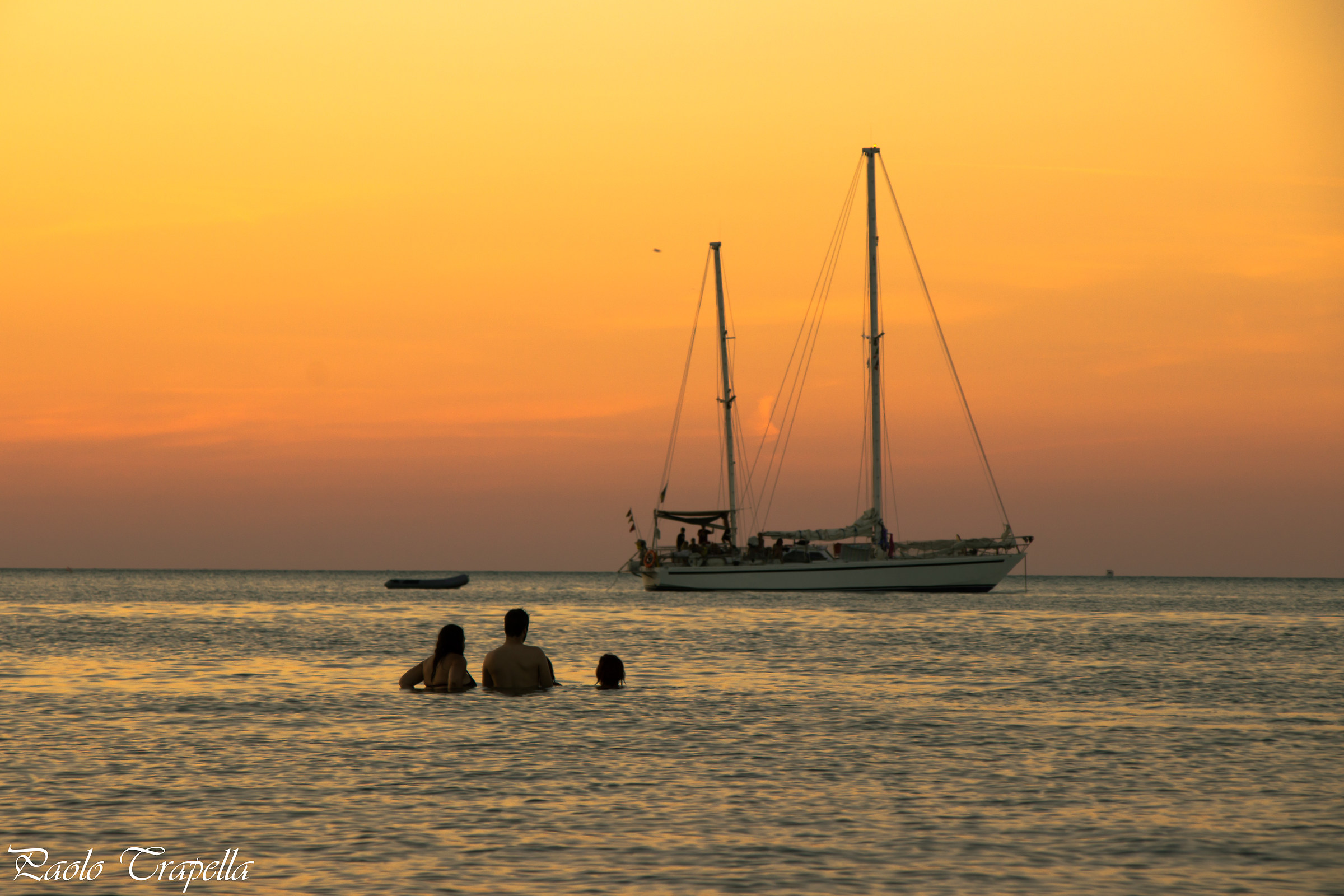 admiring boat is sunset!