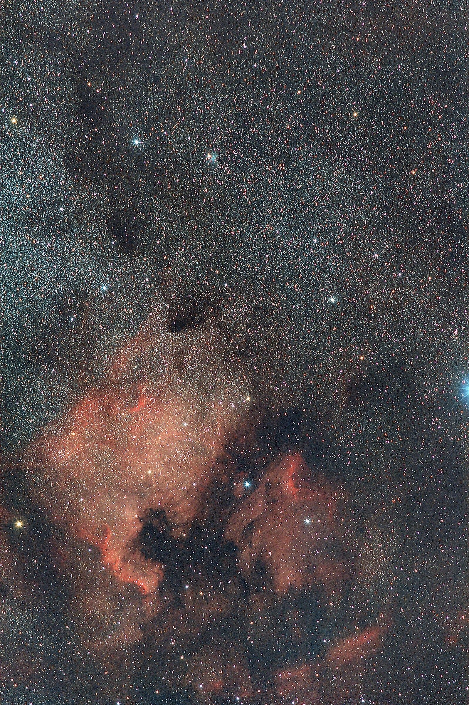 North American Nebula and Pelican in Cygnus
