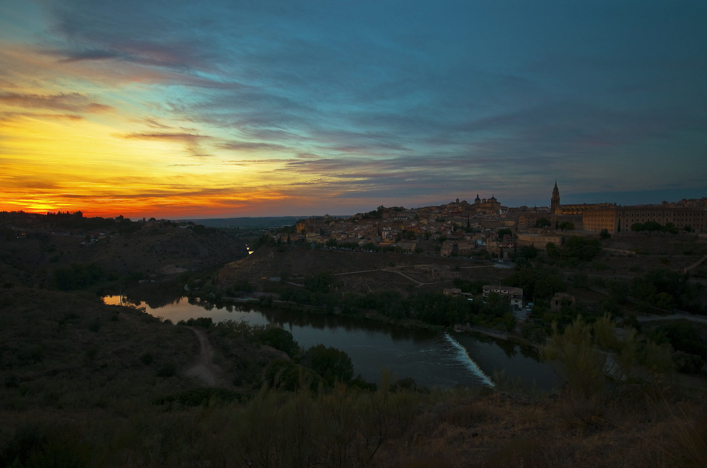 Sunset over the beautiful Toledo