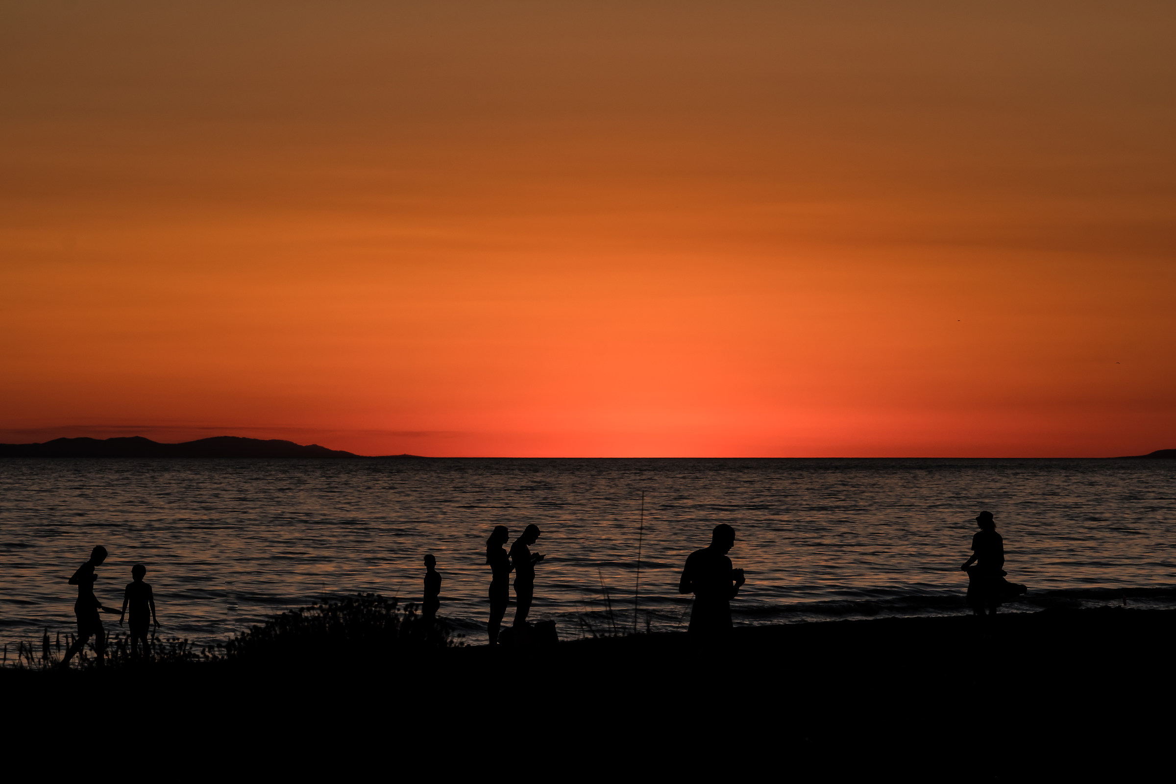 figures at sunset ...................