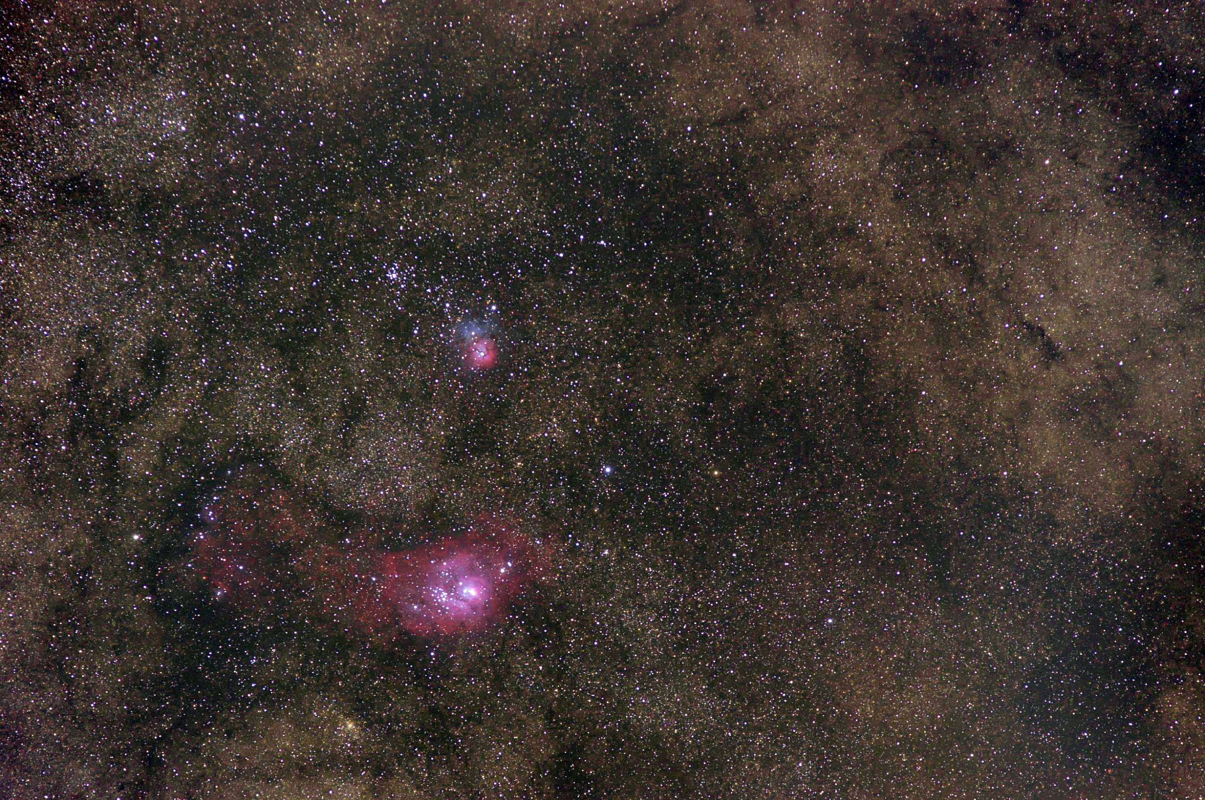 La nebulosa laguna  rielaborata