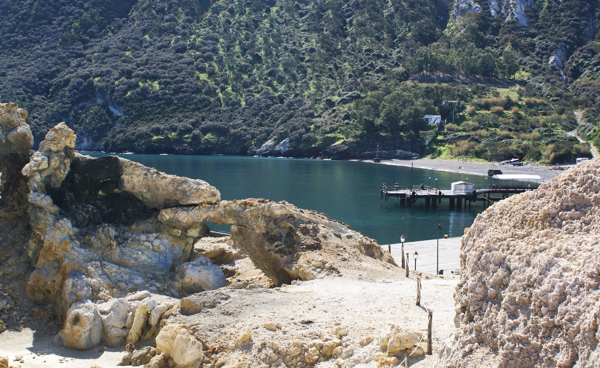 Island of Volcano, pier