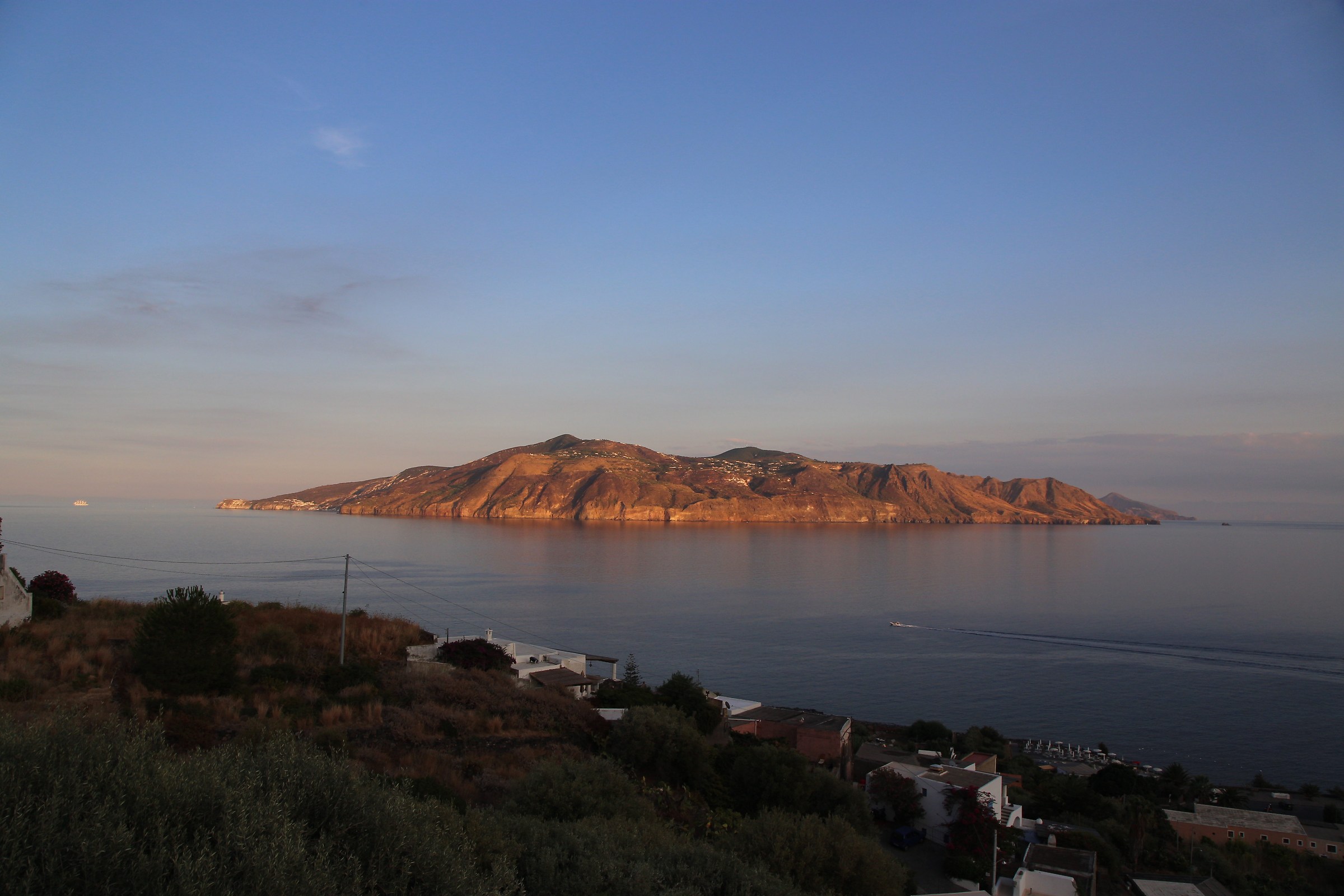 The island is suspended