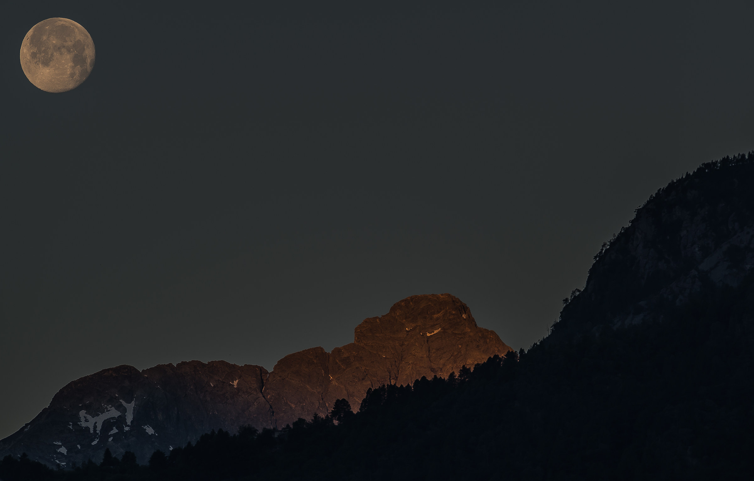 early lights at dawn