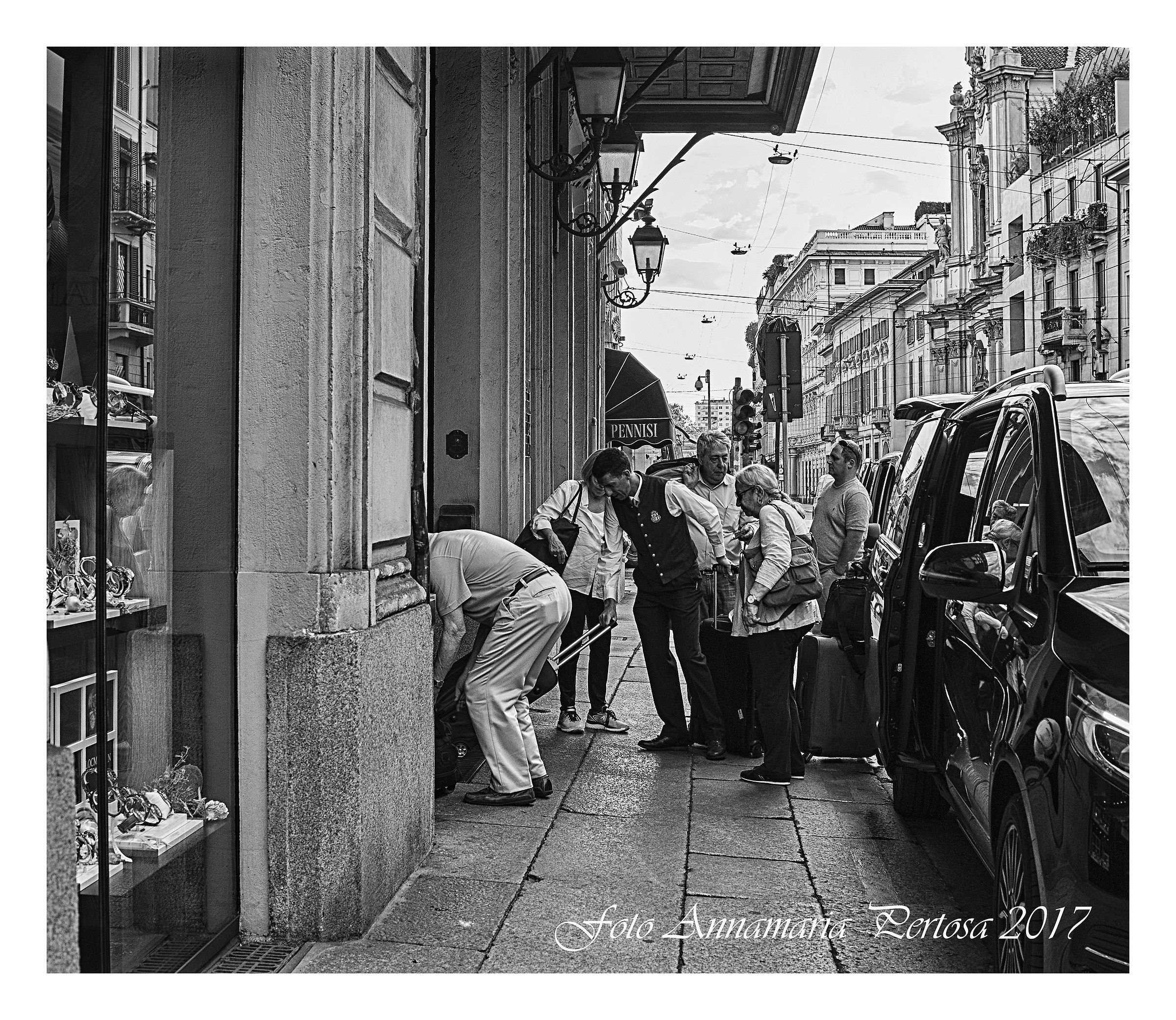 Arrivo ospiti al Grand Hotel et de Milan