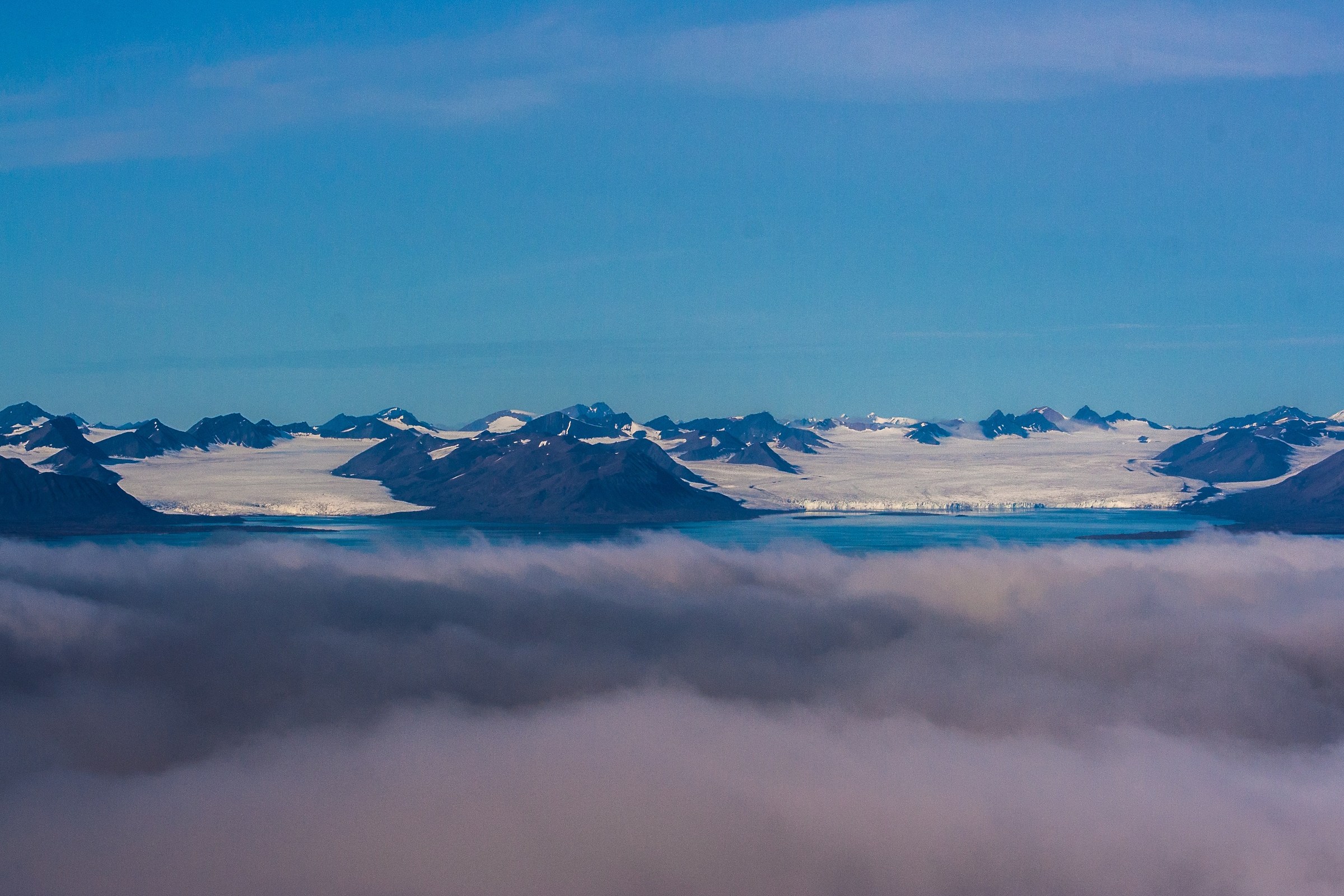 Glaciers above the clouds