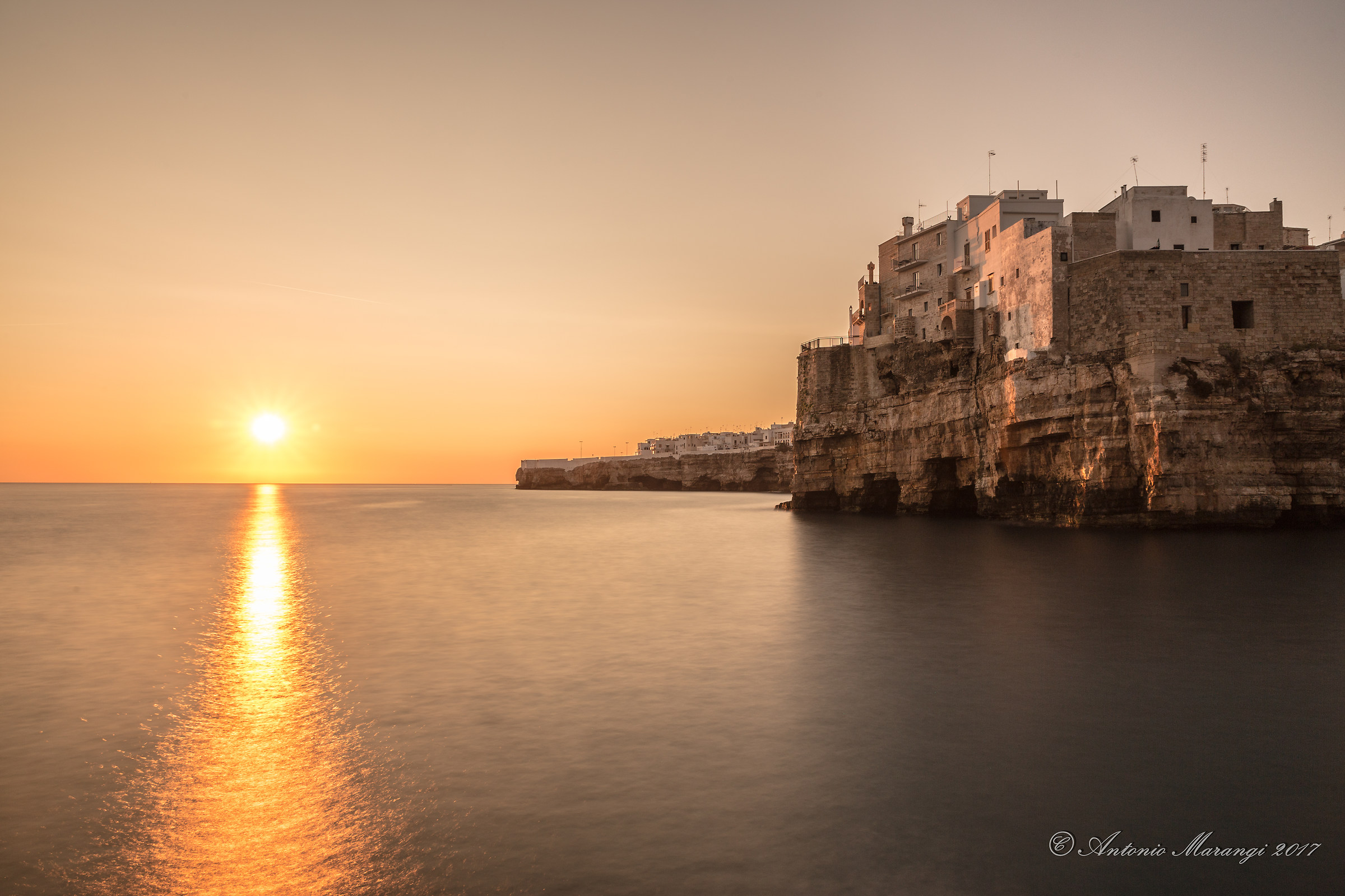 the sunrise of polignano