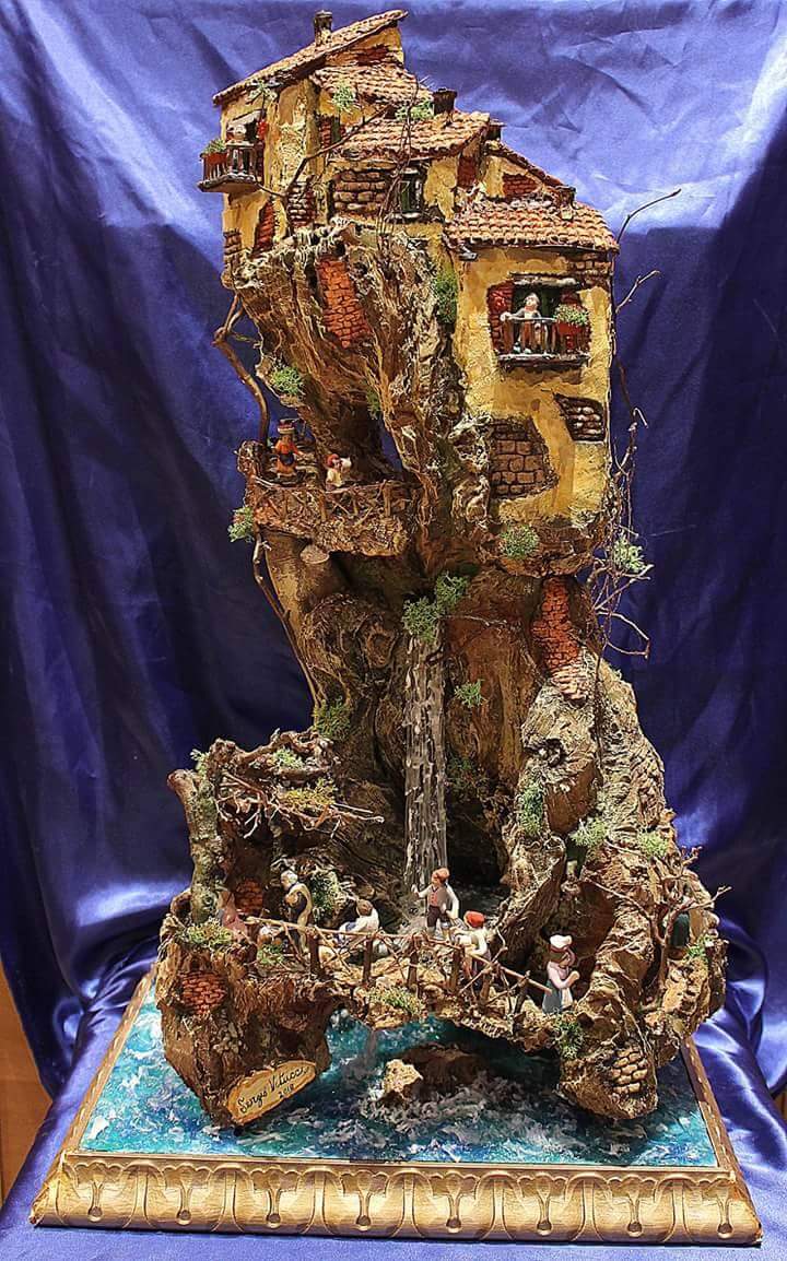 Quadro a rilievo " il presepe dei pulcinella"