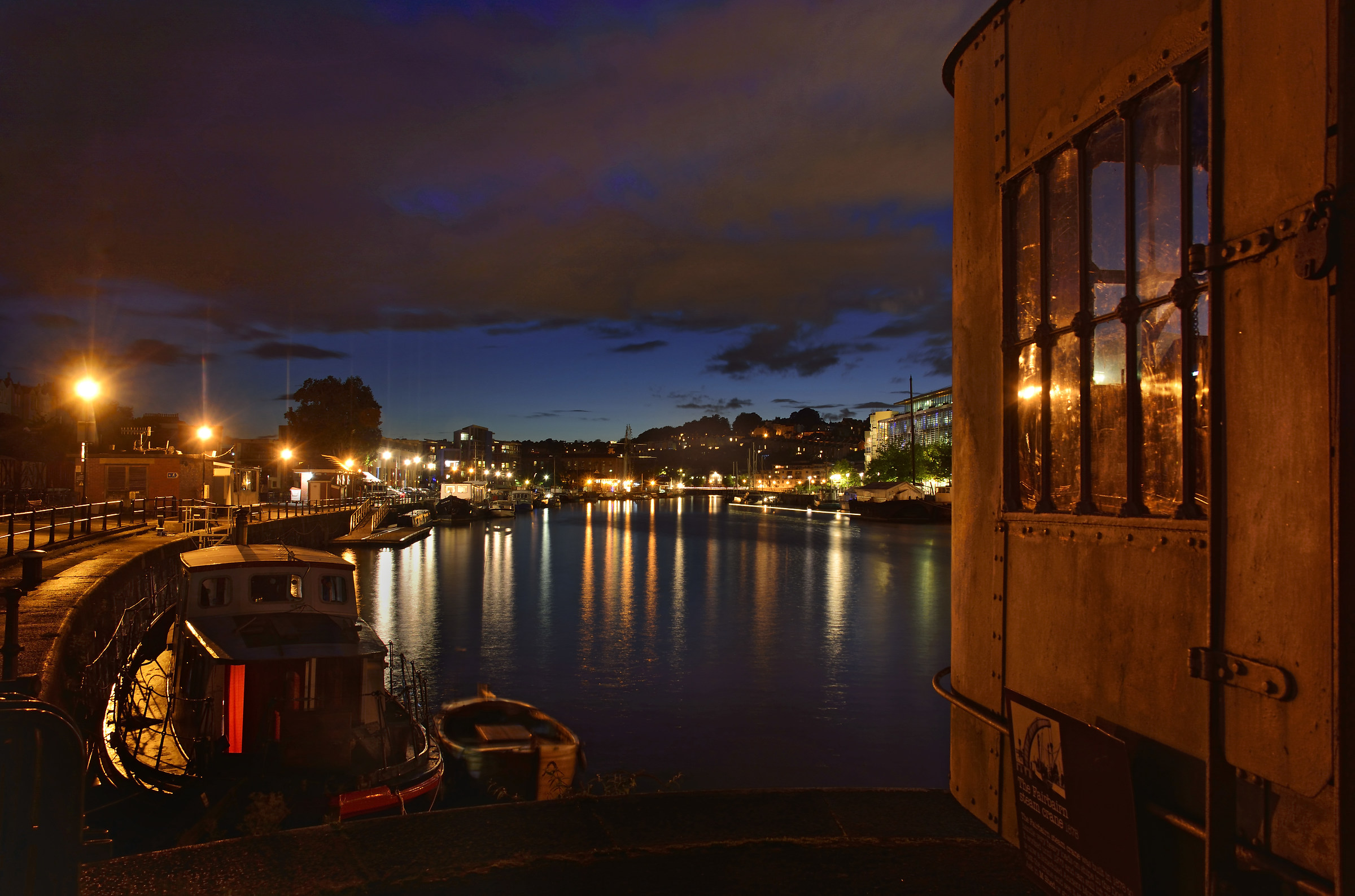 Dockyard Storico di Bristol - a notte