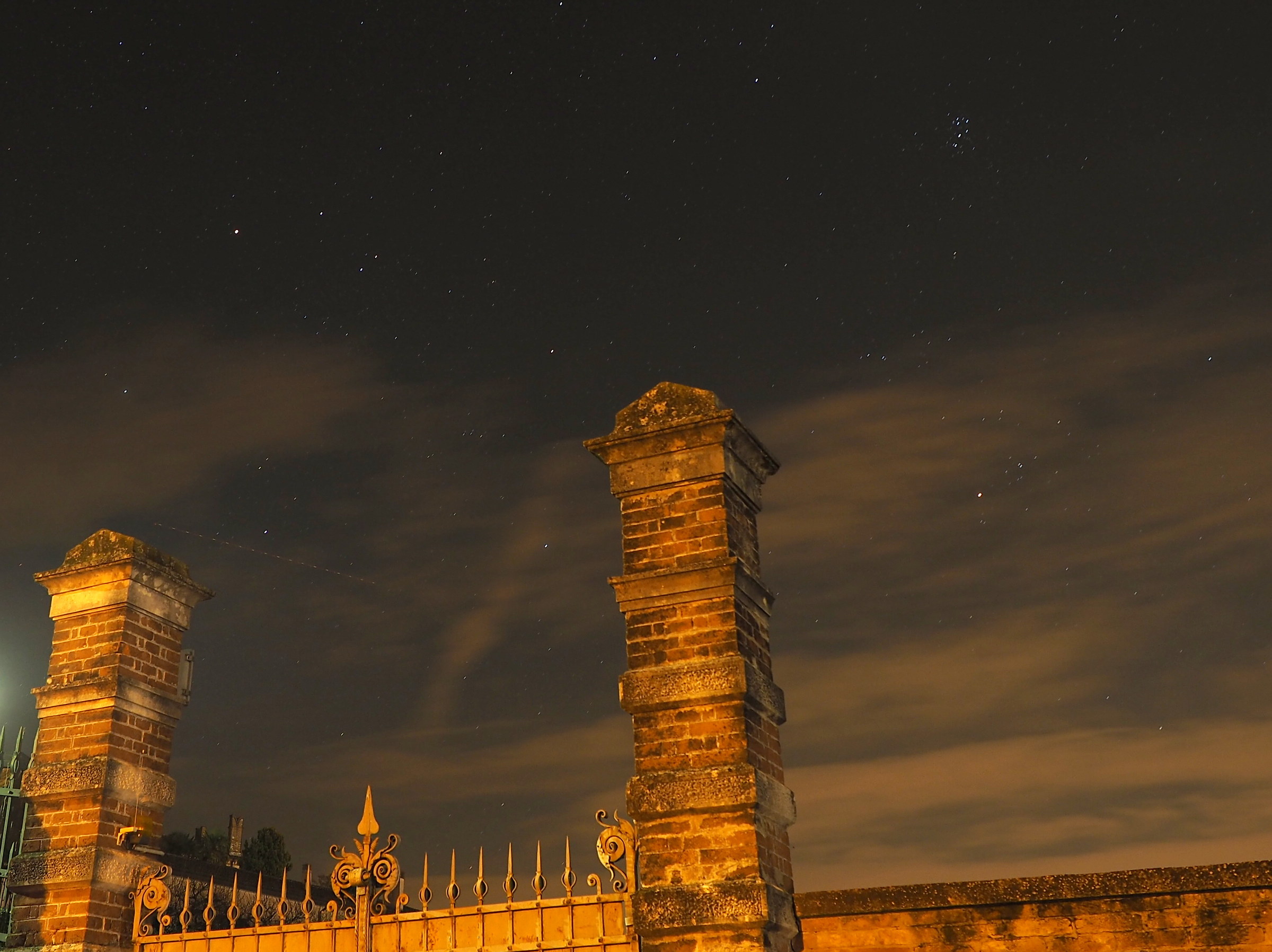 starry sky above Rospigliosi Villa