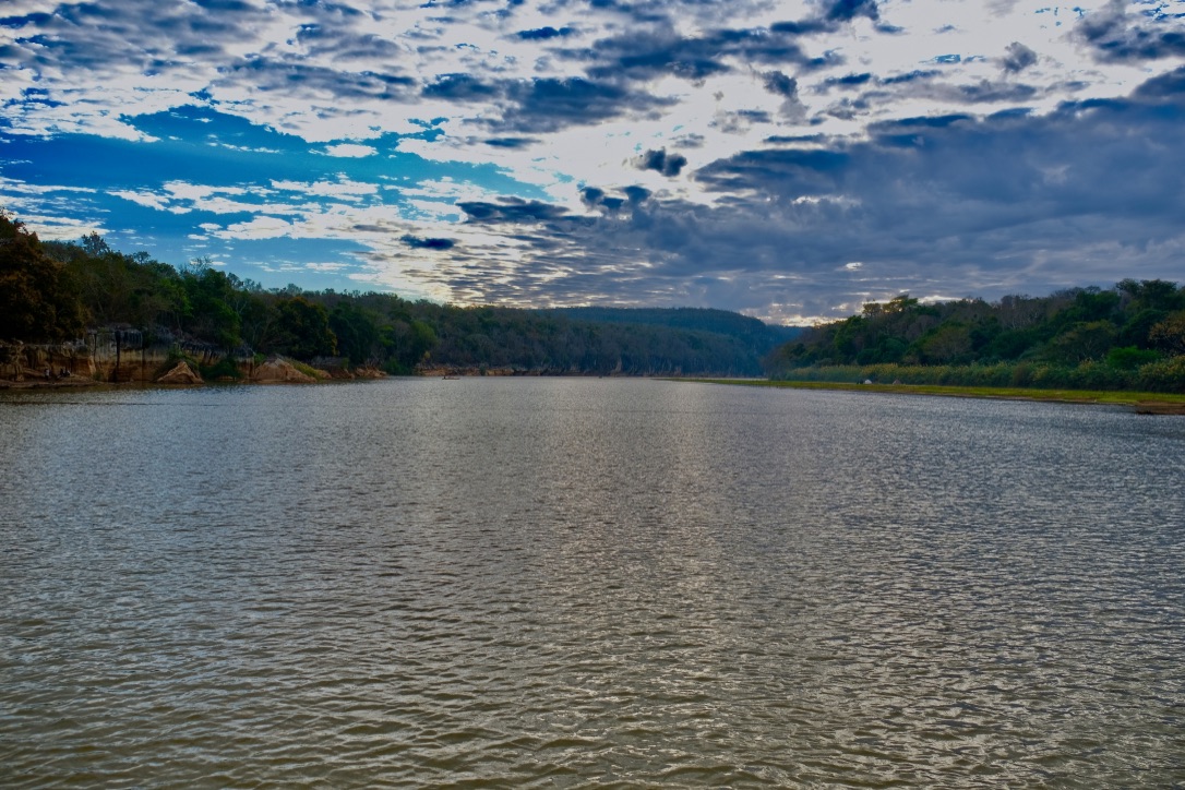 sunset over tsiribinha river