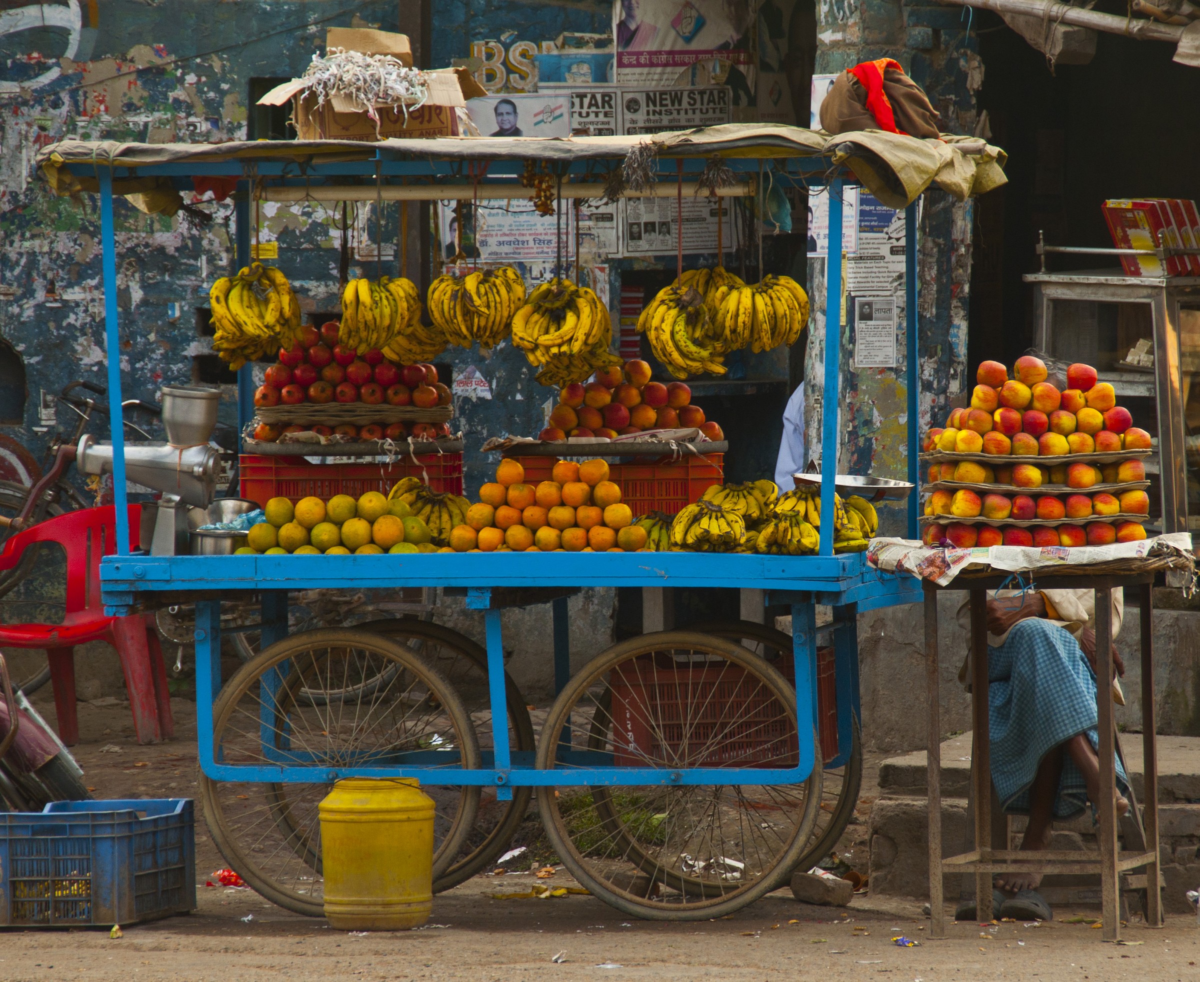 Selling fruits on the street