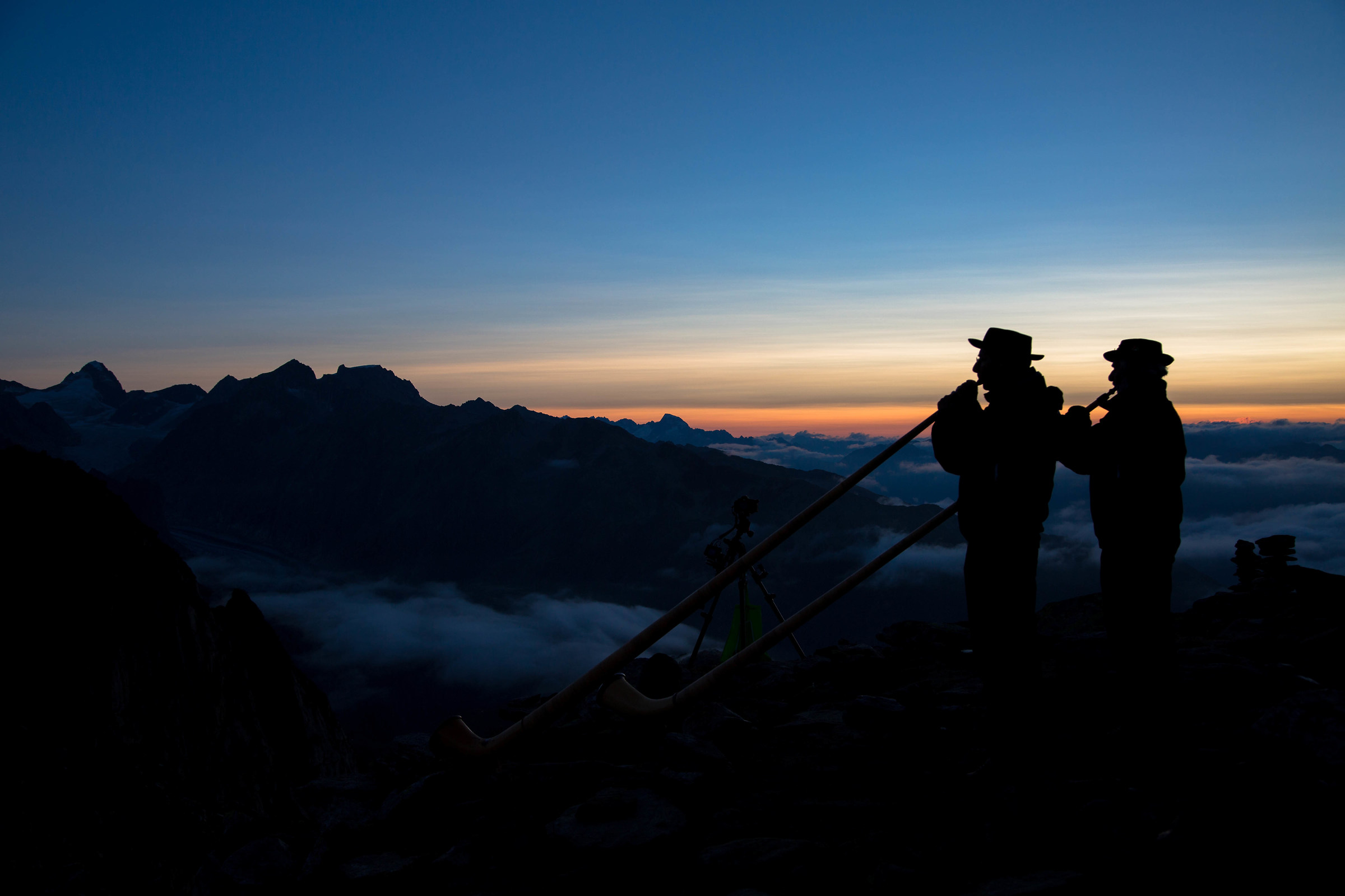 Sunrise at Aletsch glacier