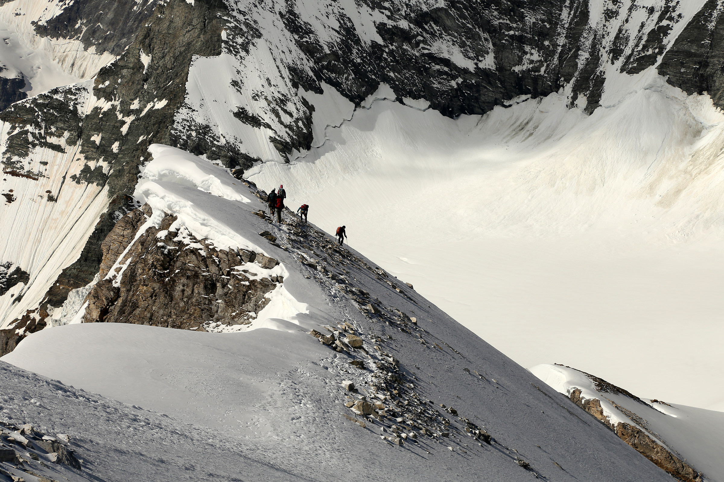 Scendeno in cresta, Bruggenhorn