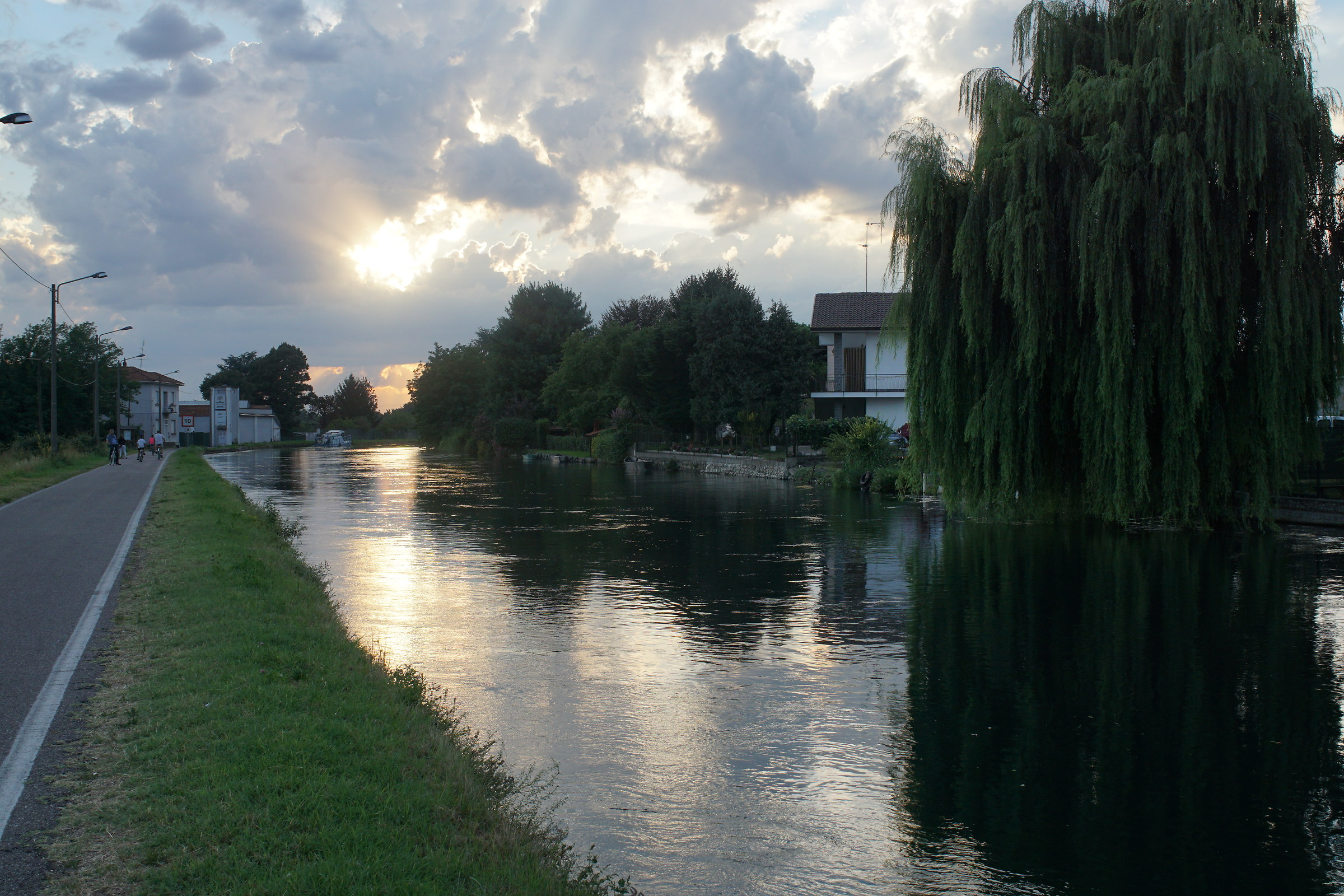 Sunset over Naviglio Grande at Bernate Ticino (mi)