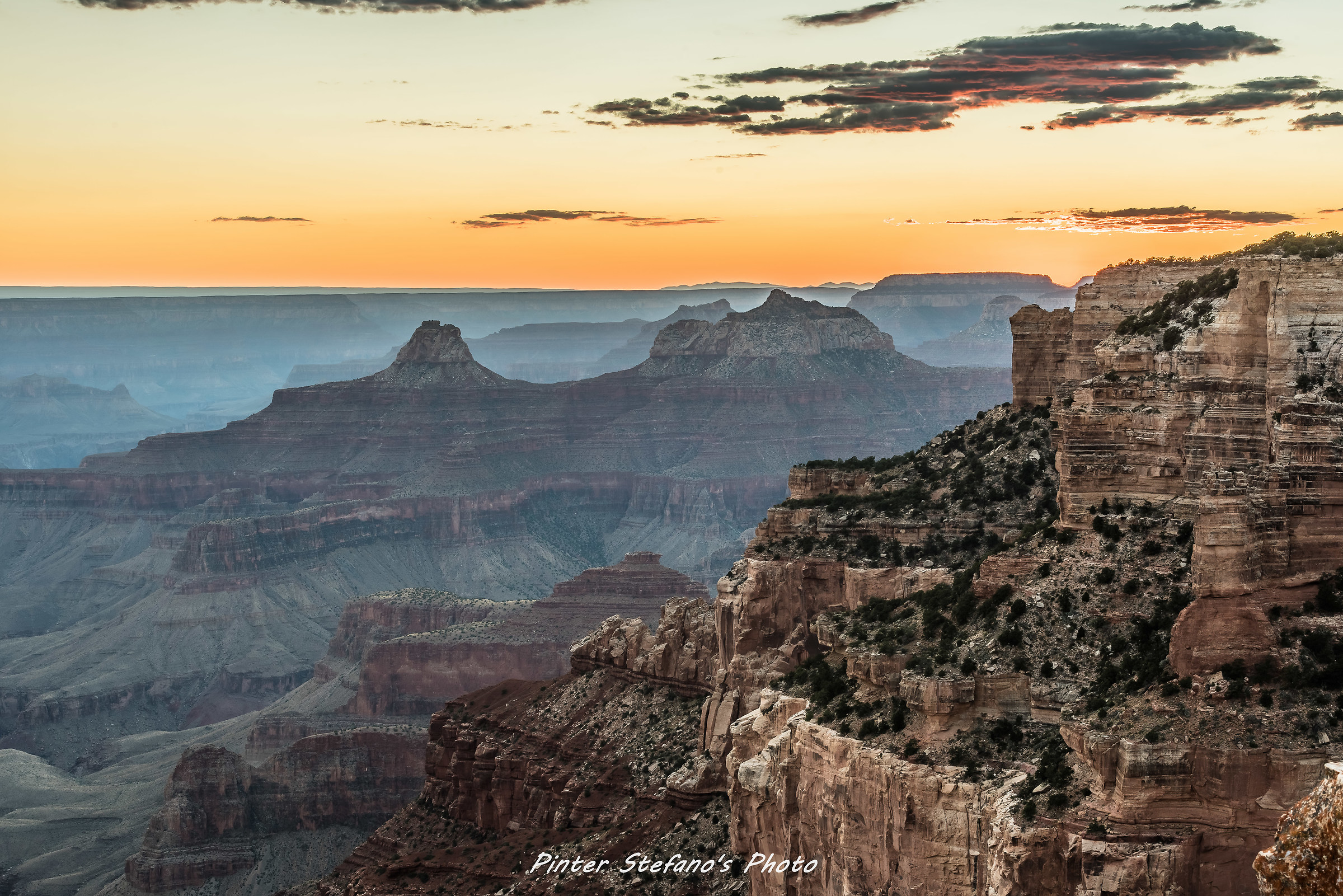 sunset, grand canyon north