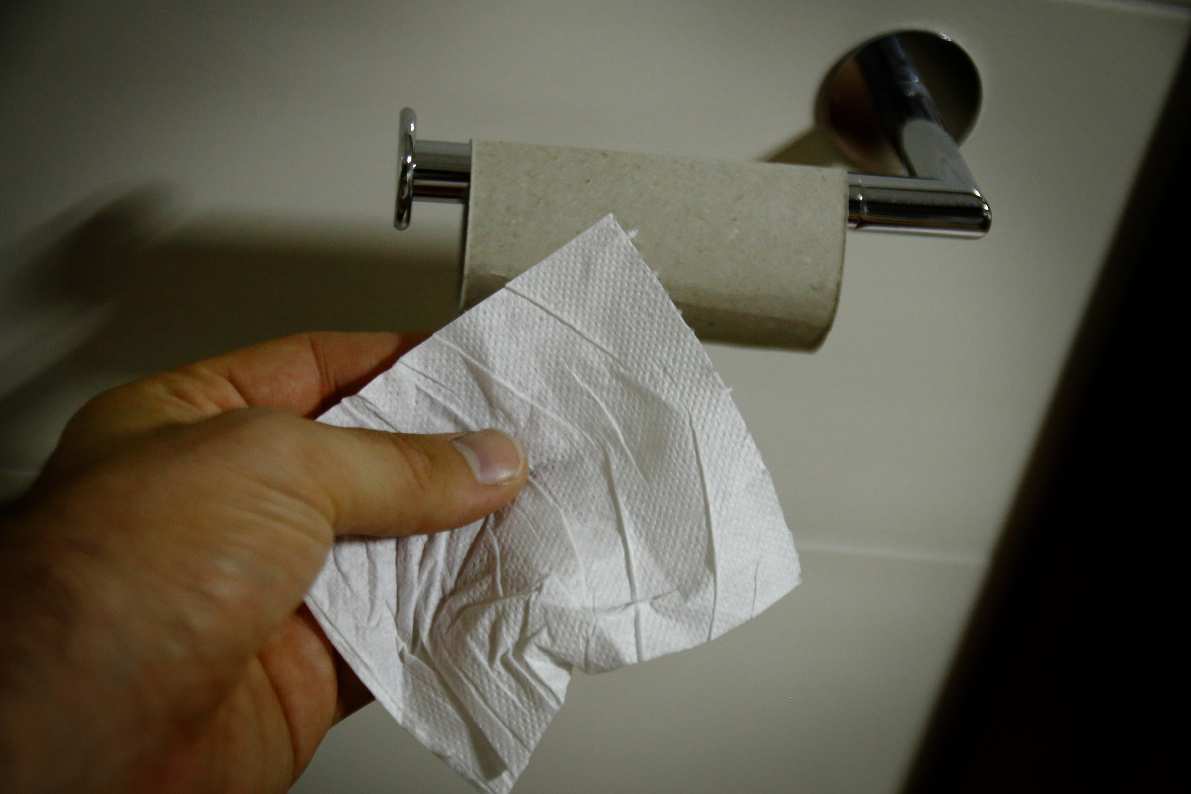 Outside the house. Without handkerchiefs.