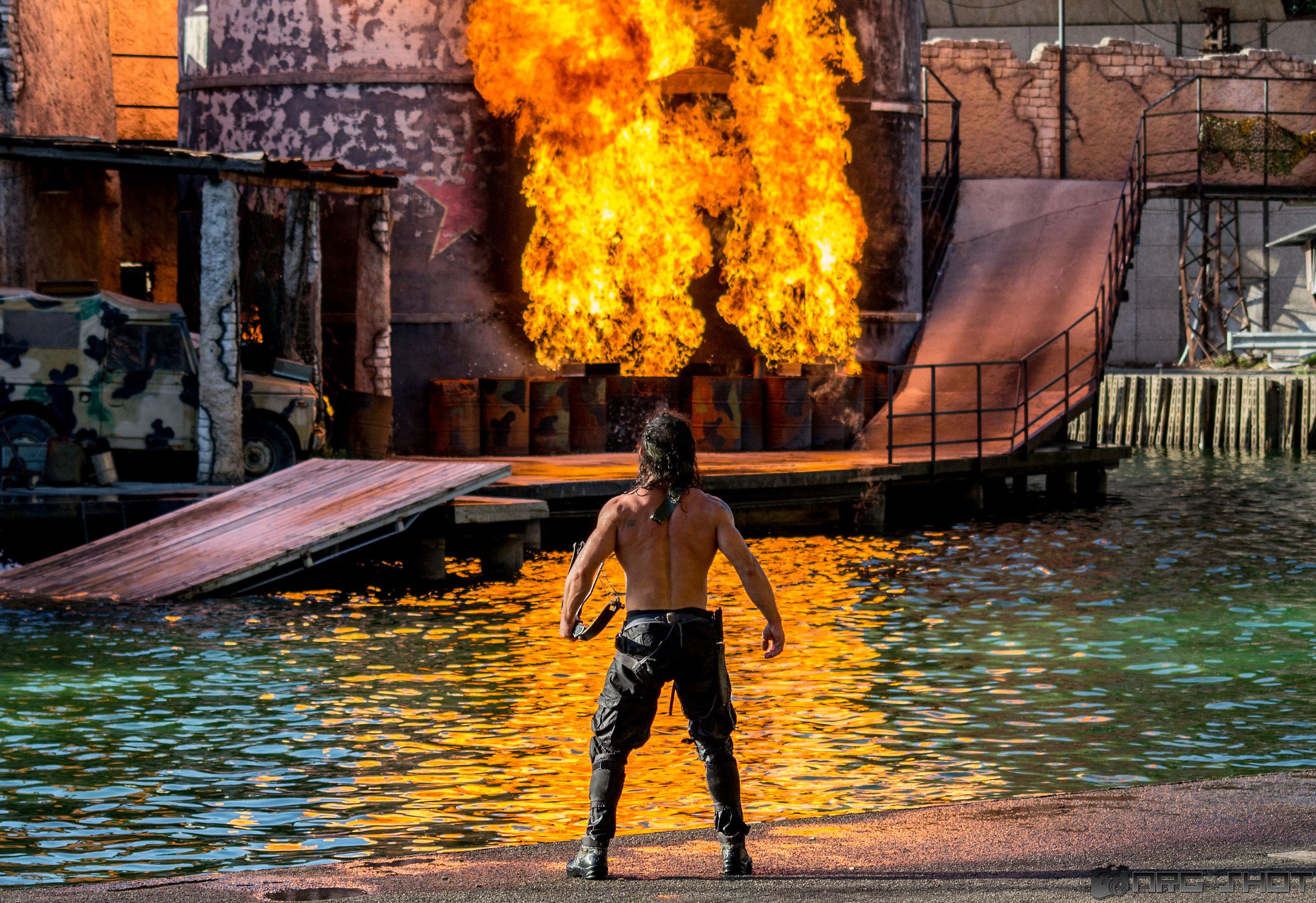 John Rambo stunt show