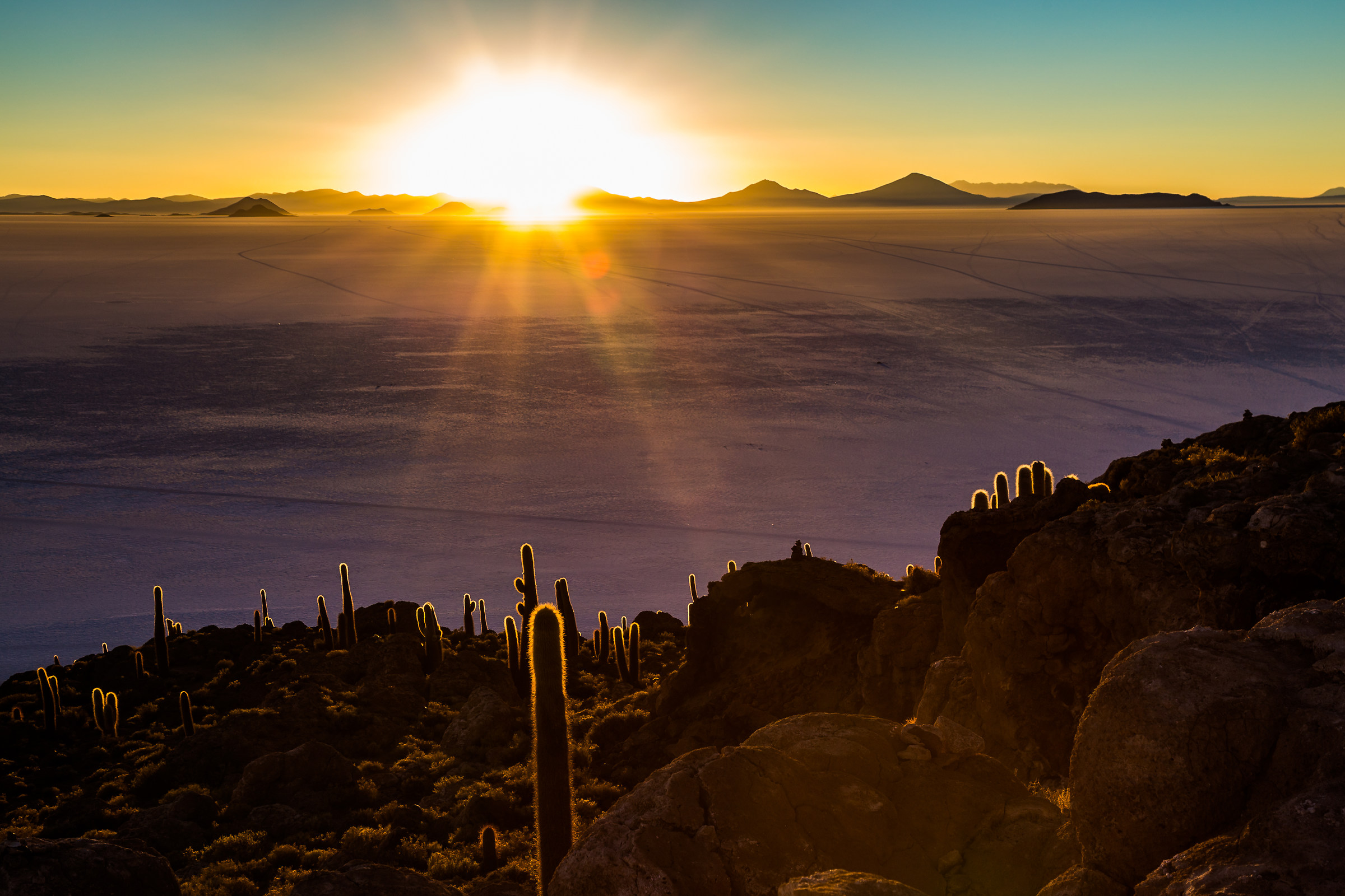 Tramonto sul Salares, Salares de Uyuni