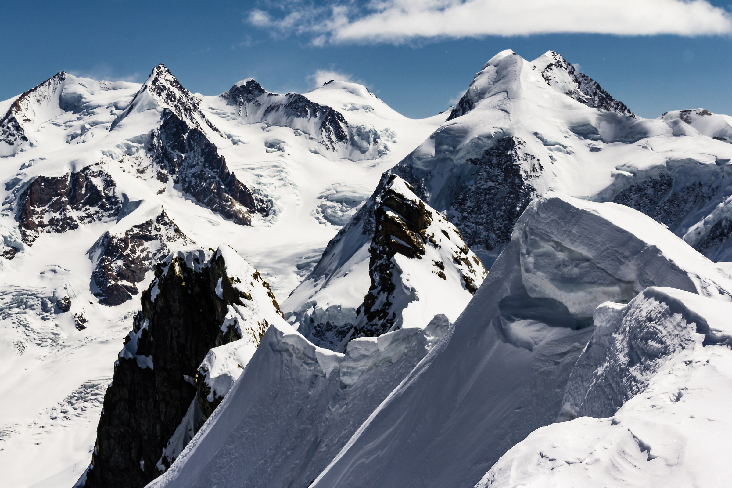 Panorama dalla cima, Breithorn centrale