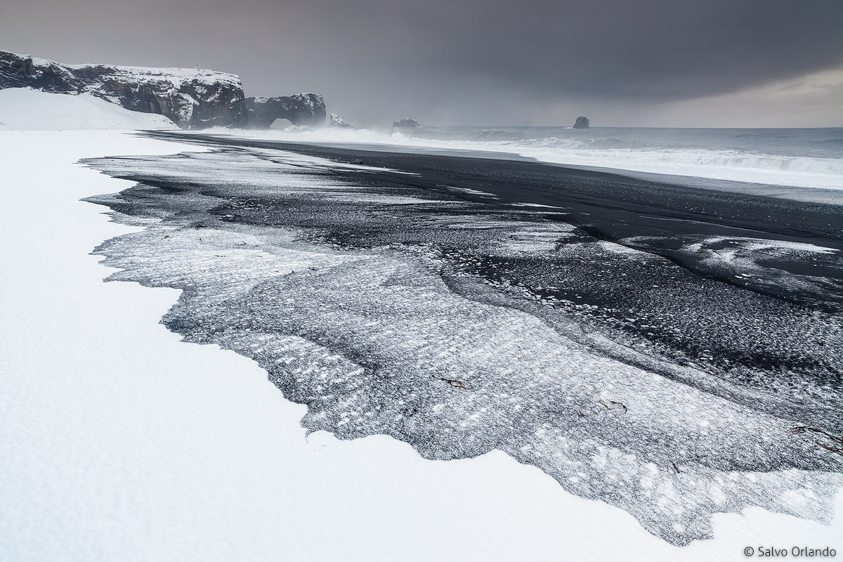 Snow on the beach