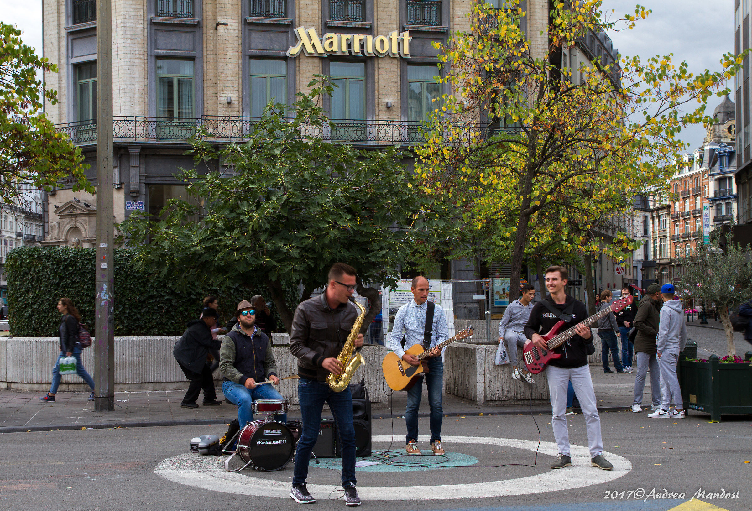 They go down to the Marriott ...