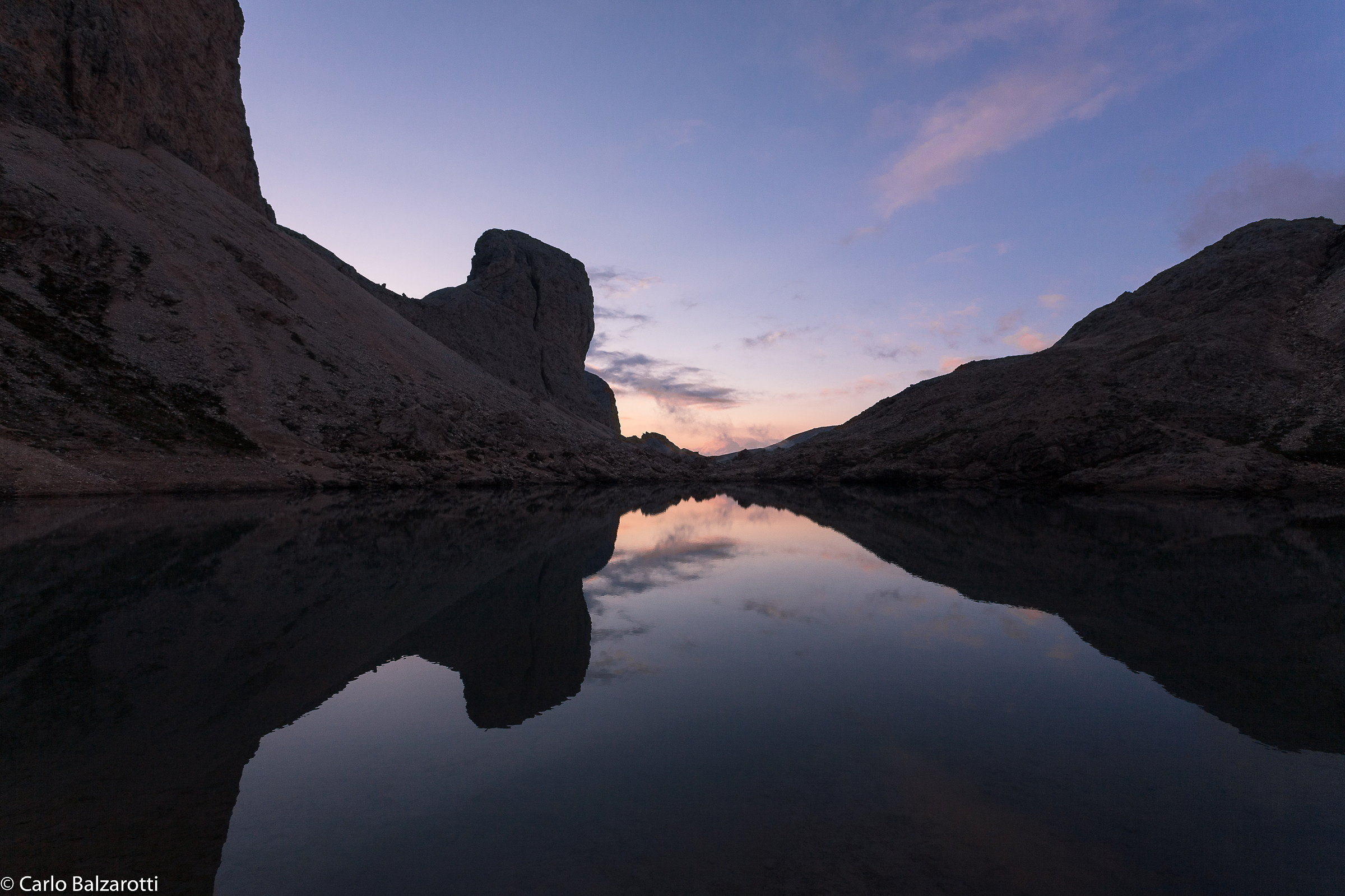 First lights on the lake