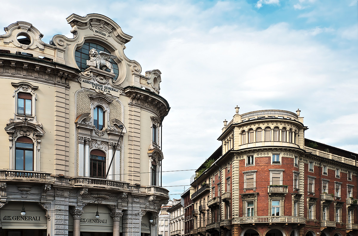 Turin - Palaces of Piazza Solferino.