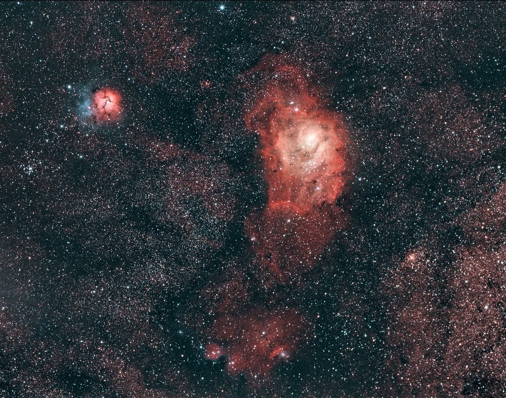 Nebulose Laguna e Trifida