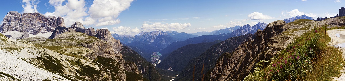 Panorama sulla valle dopo rifugio Auronzo