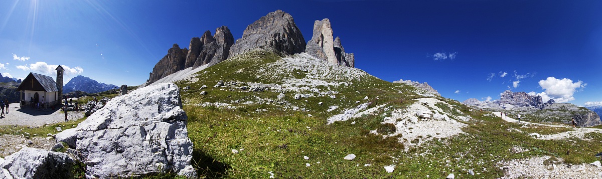 Church and three Peaks