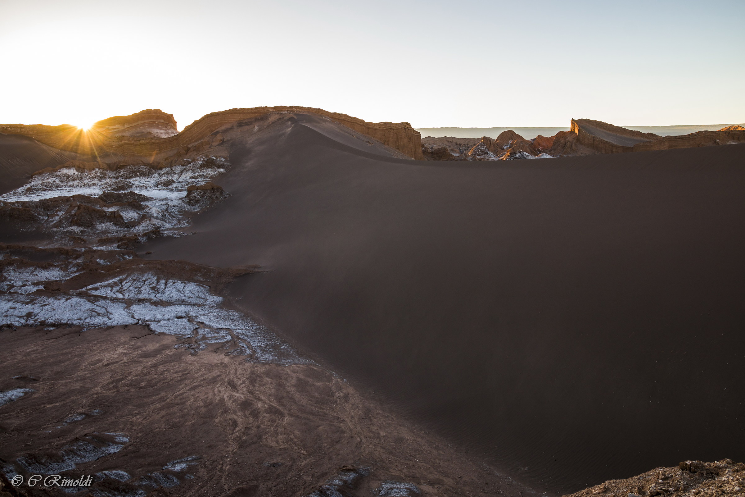 Tramonto sulla Valle della Luna