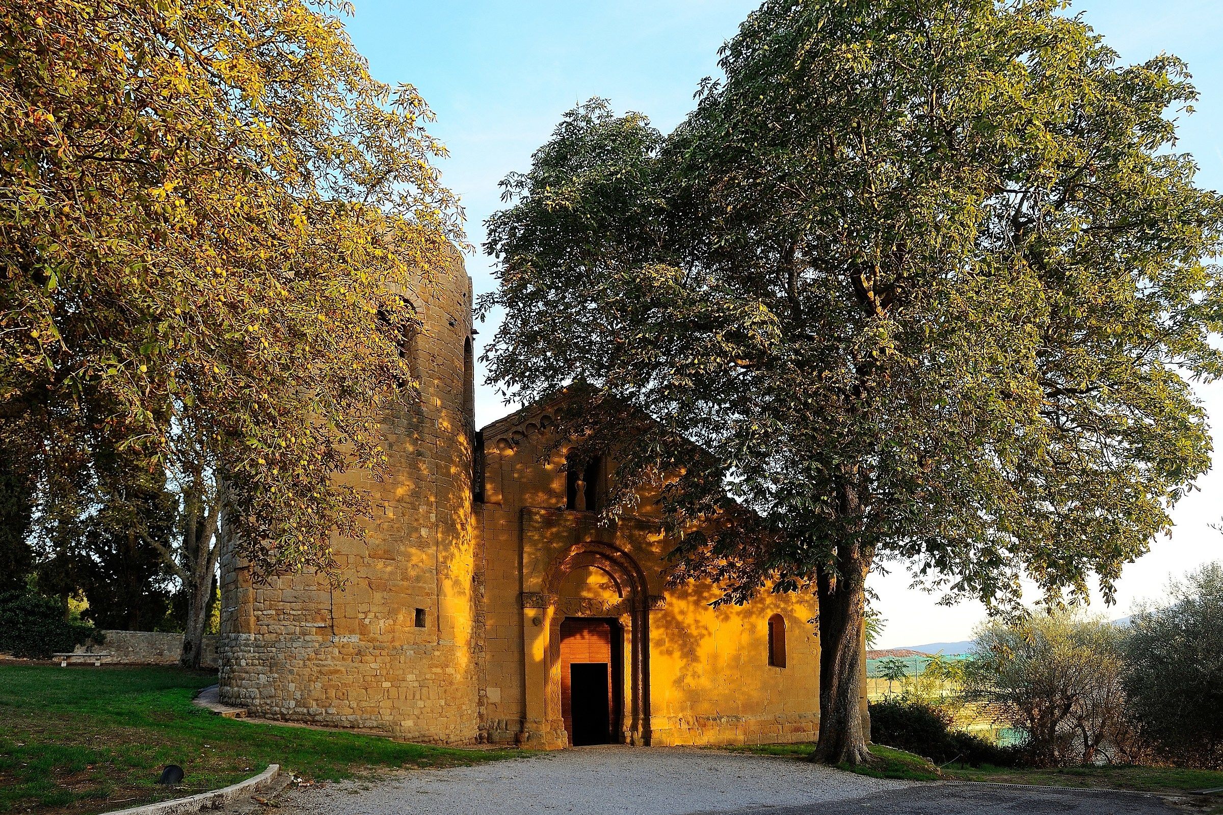 Sunset at Pieve di Corsignano