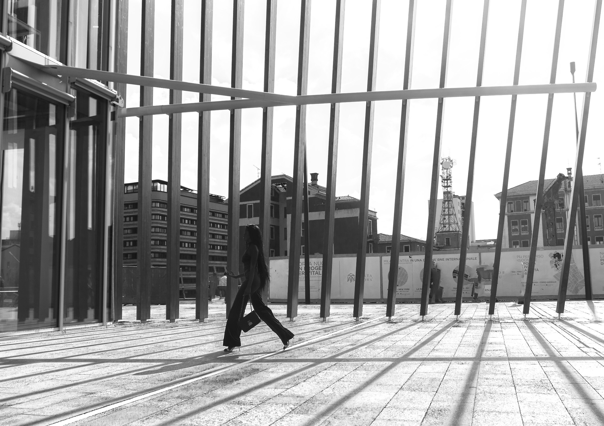 Walking between white and black