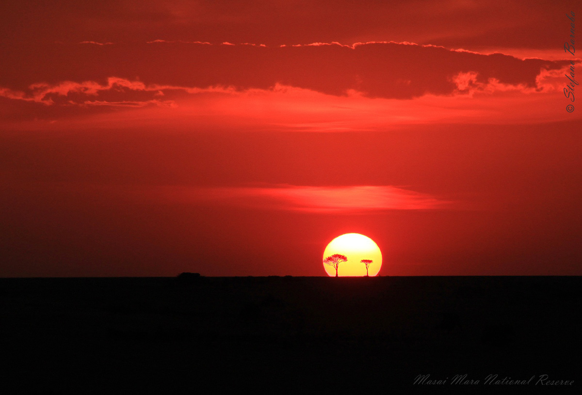 Incantevole tramonto nel Masai Mara