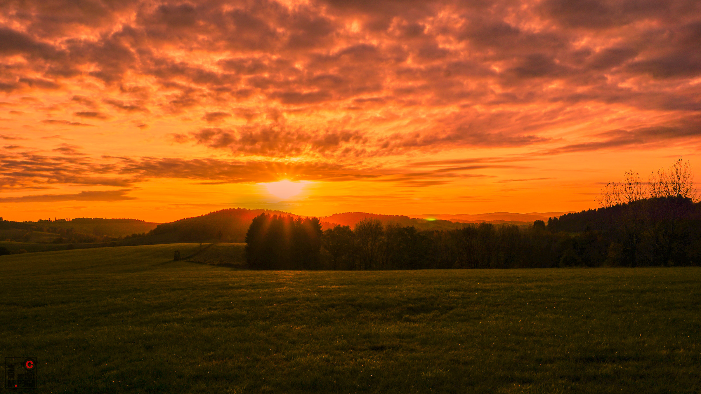 Sonnenuntergang in Olpe am Biggesee