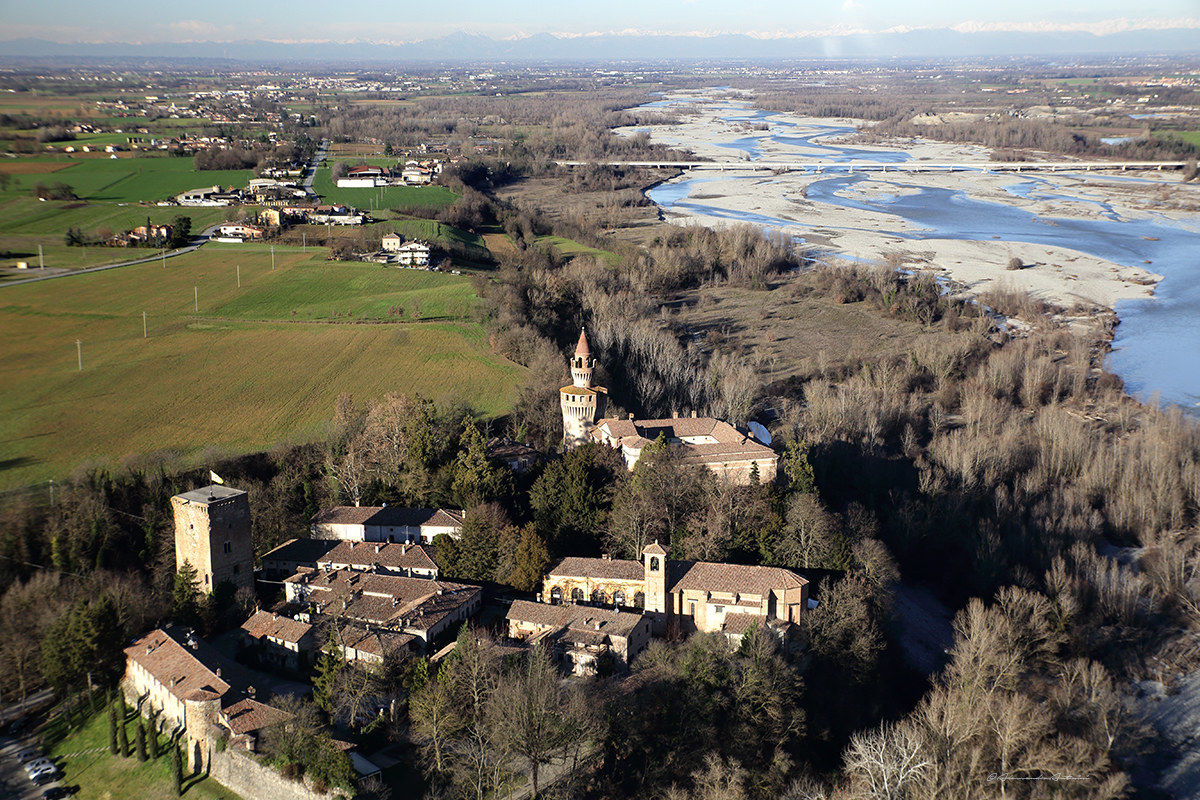 La terra vista dall'alto Castello di Rivalta