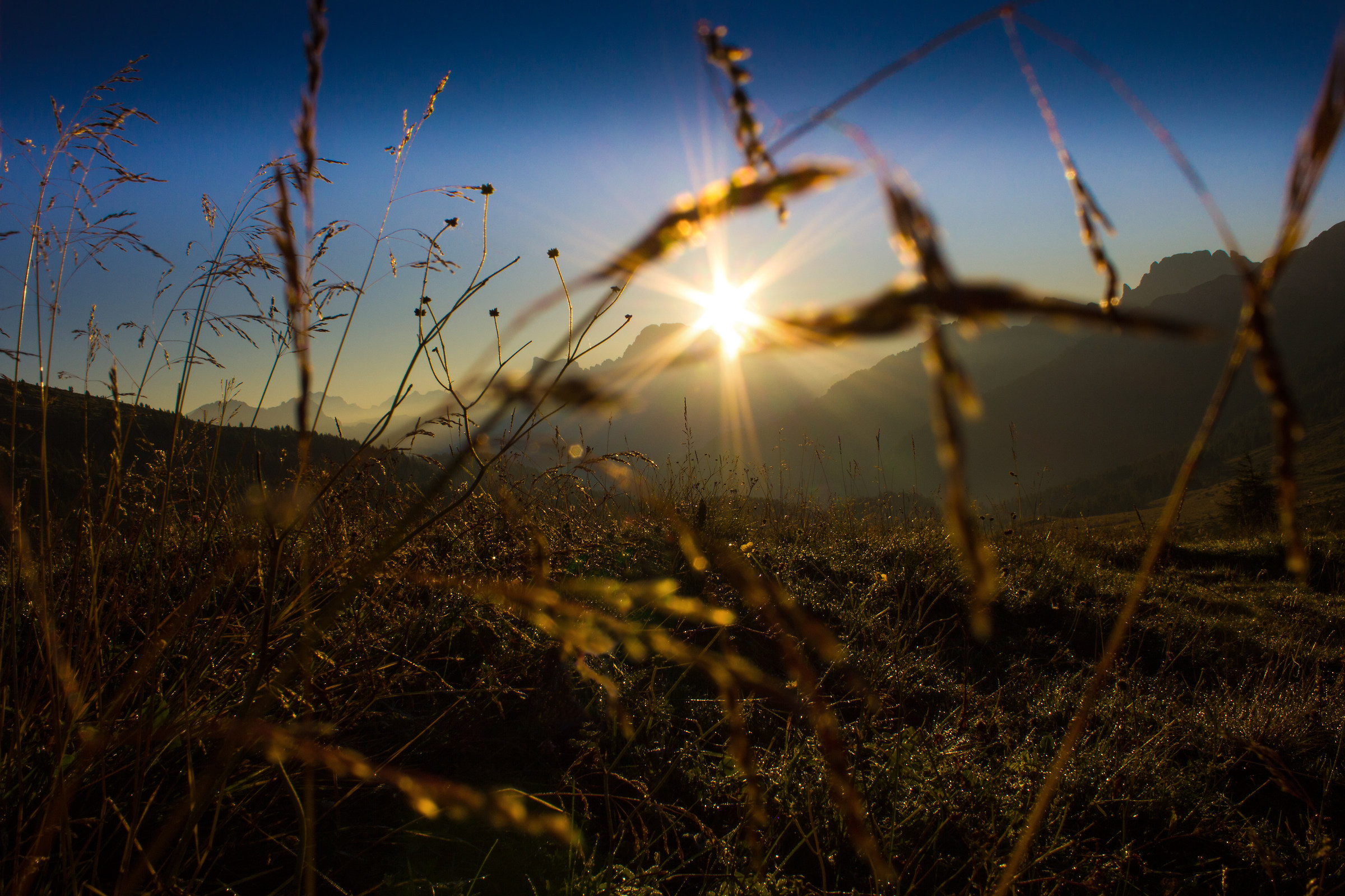 The first rays of the sun