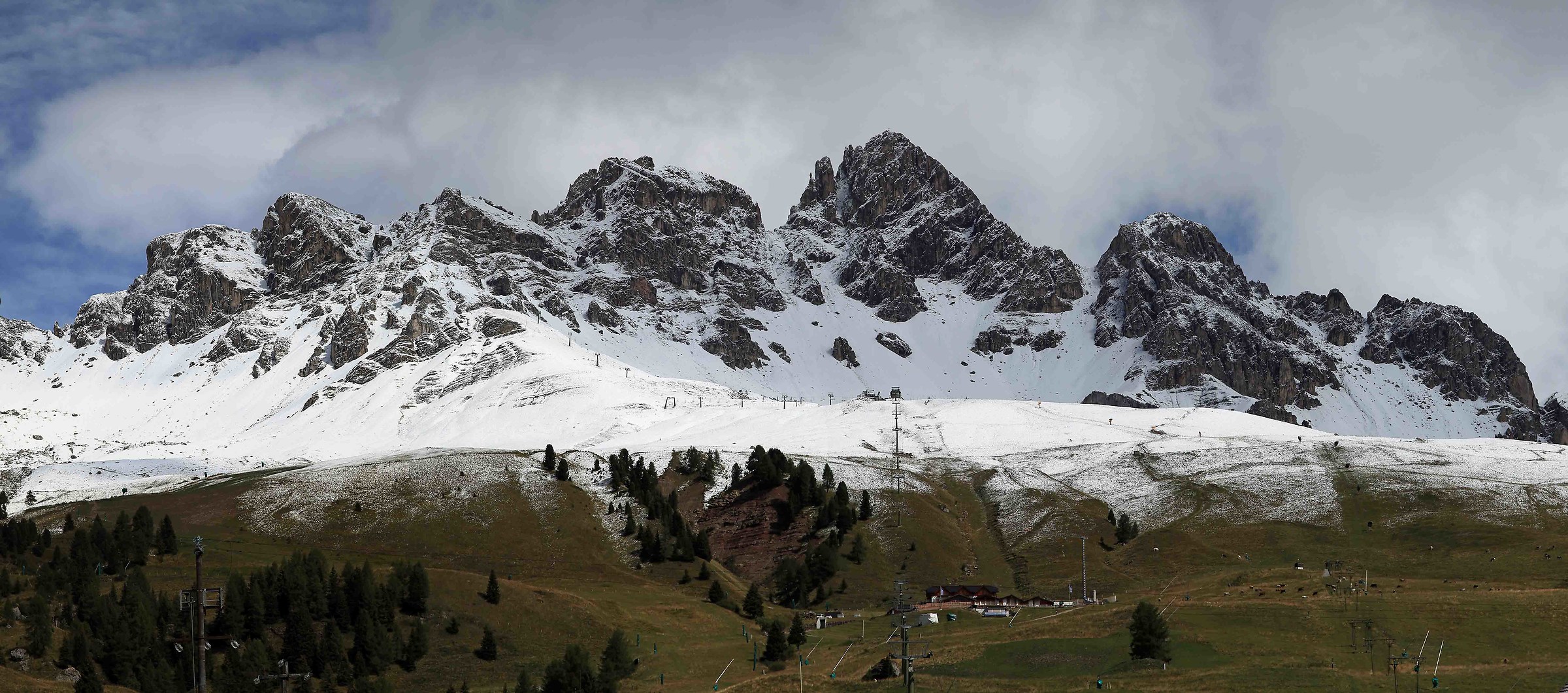 S. Pellegrino Pass and the first snow in September 2017