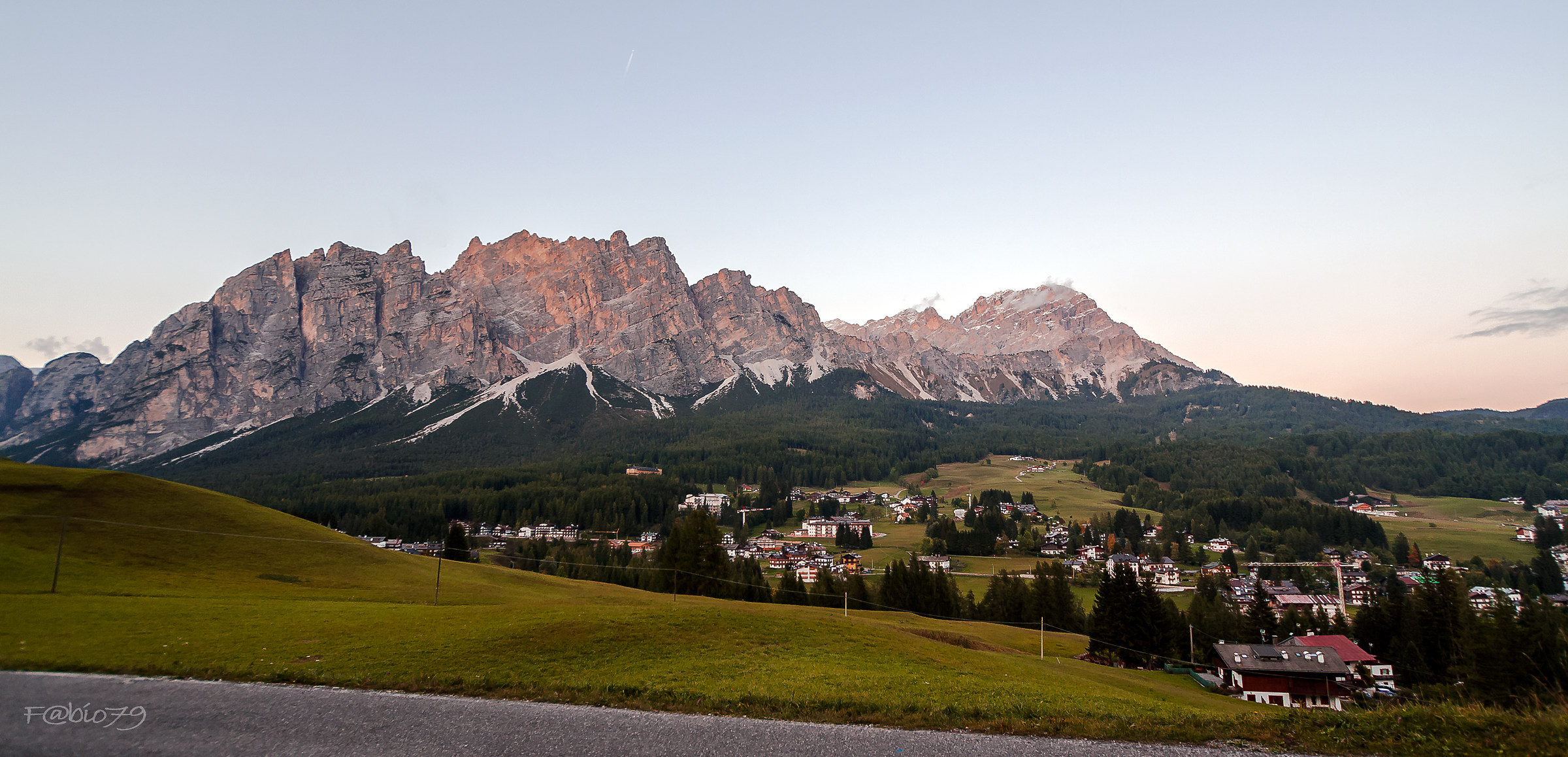Ampezzo hills at sunset