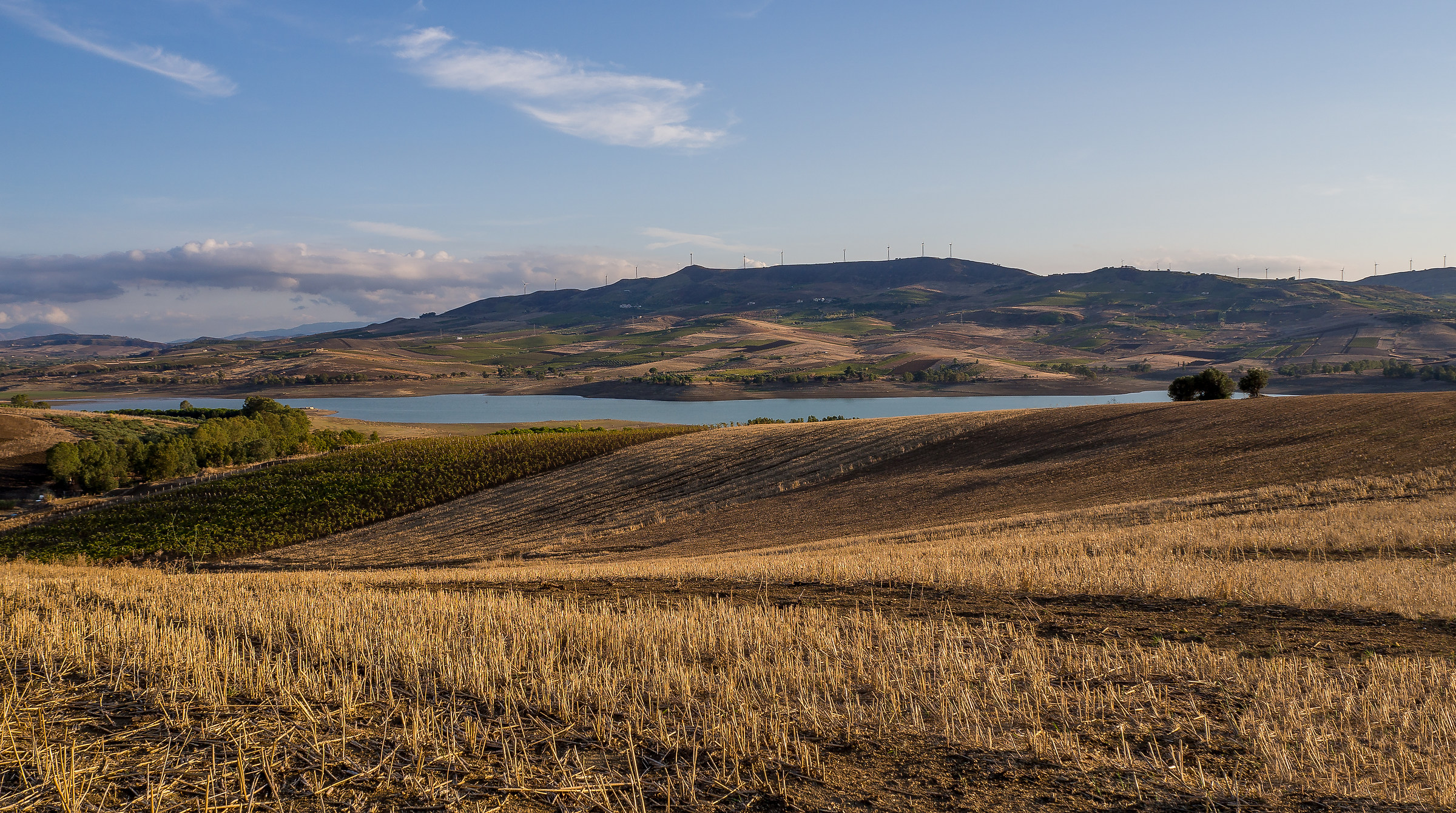 Sunset over the hill