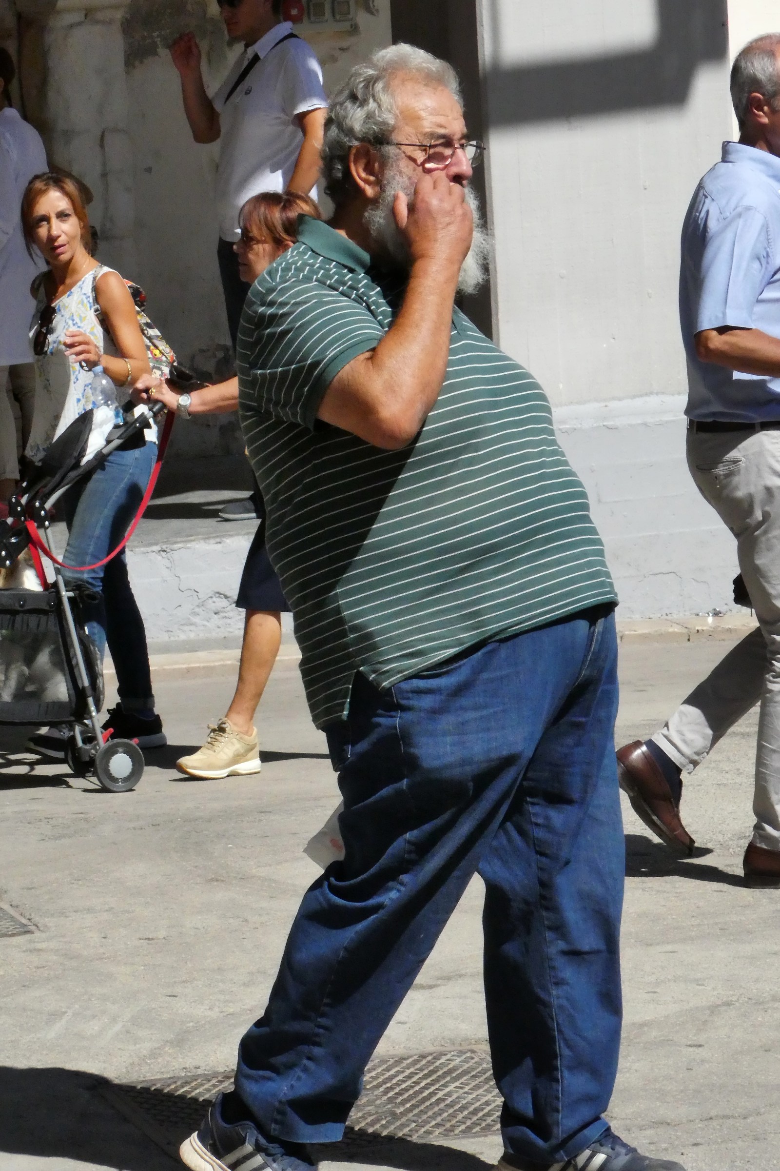 The lady with the stroller