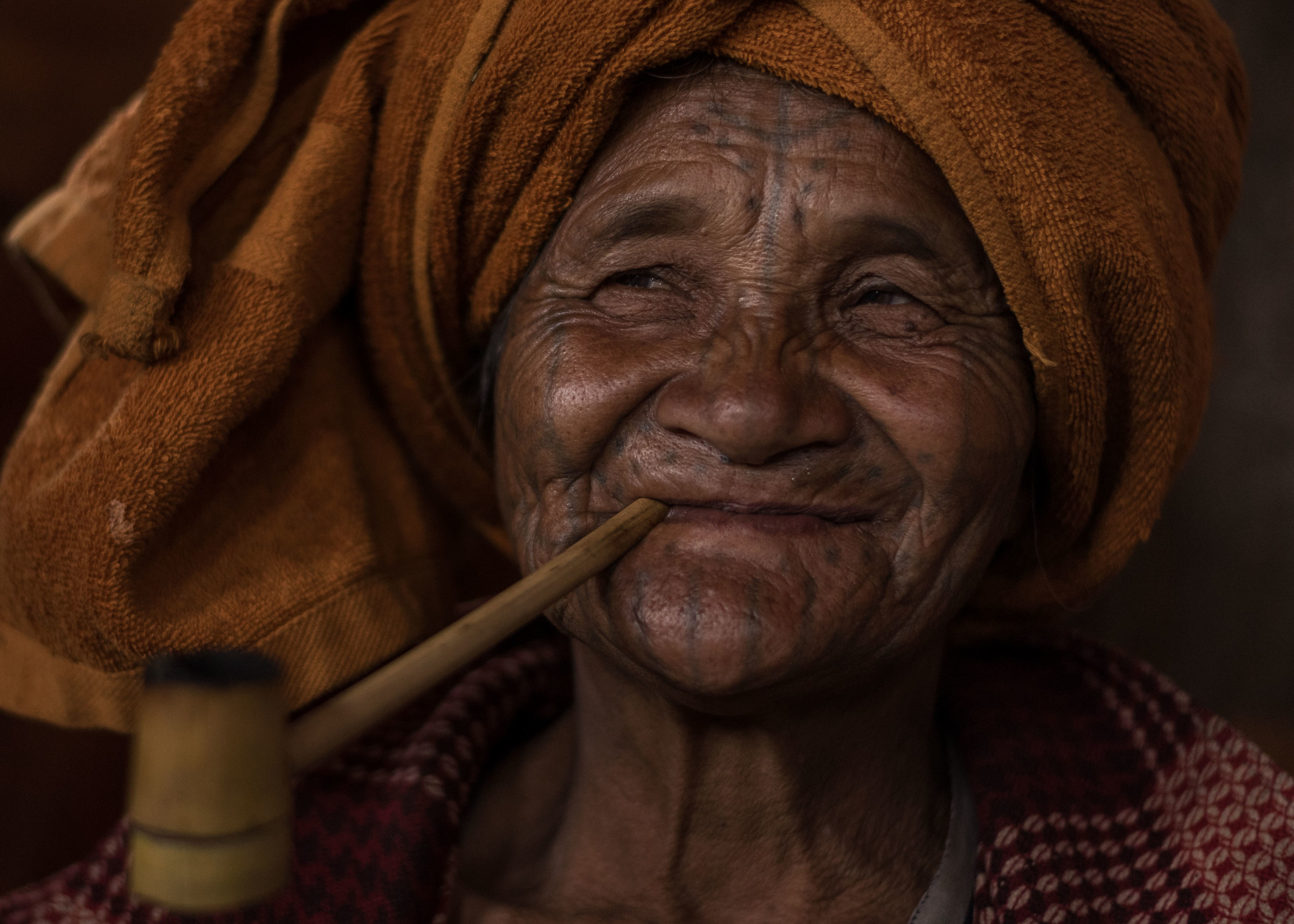 Portrait of ethnic Chin woman