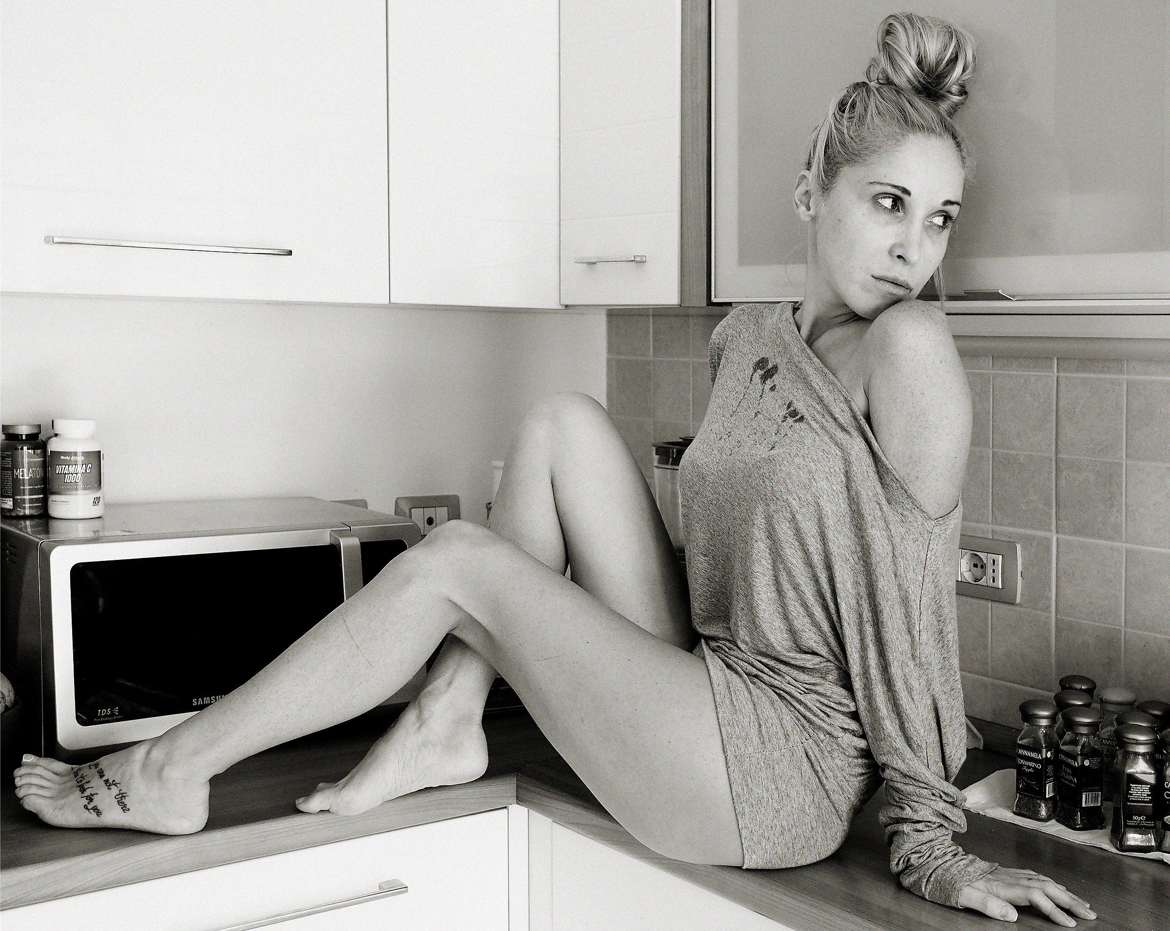 in the kitchen