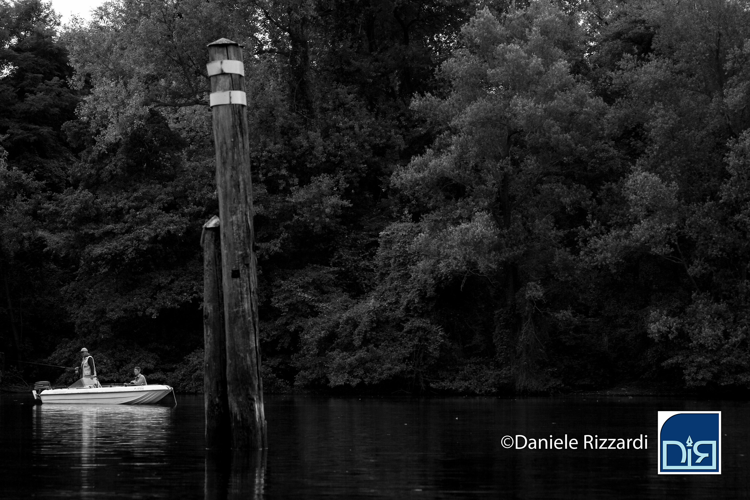 Pescatori sul fiume Ticino