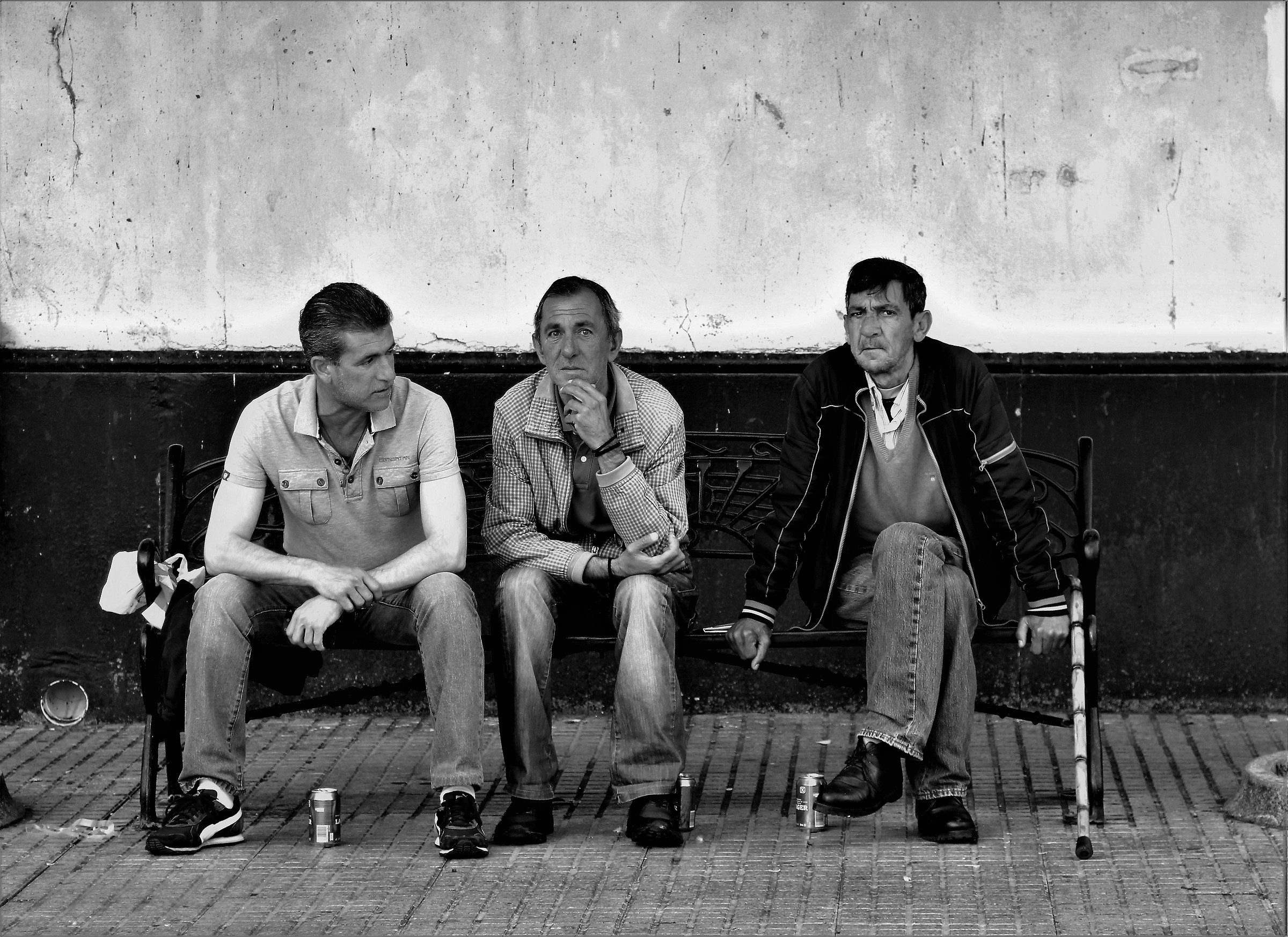 Three friends and three beers