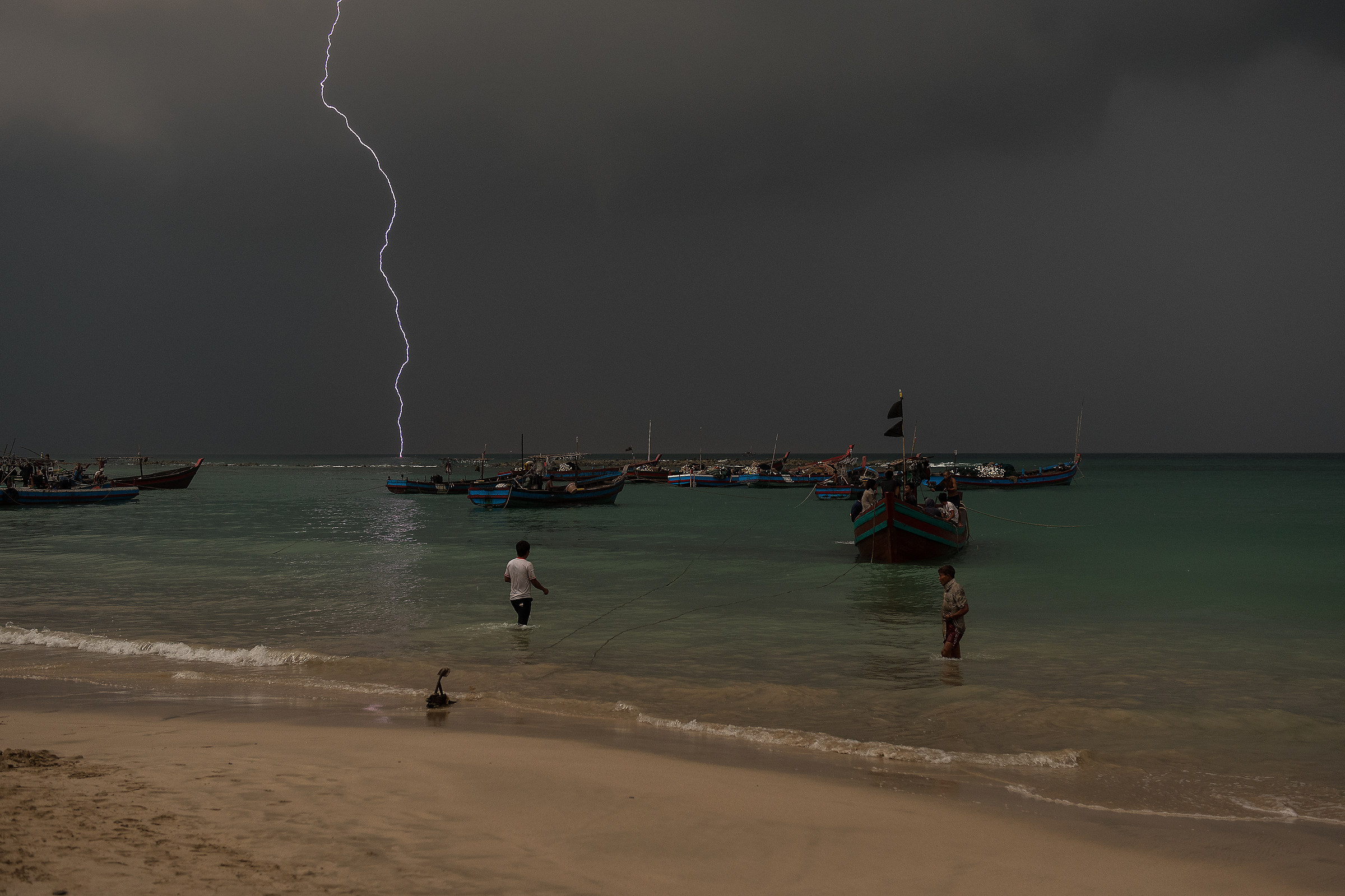 Myanmar: Lightning on Ngapali Beach