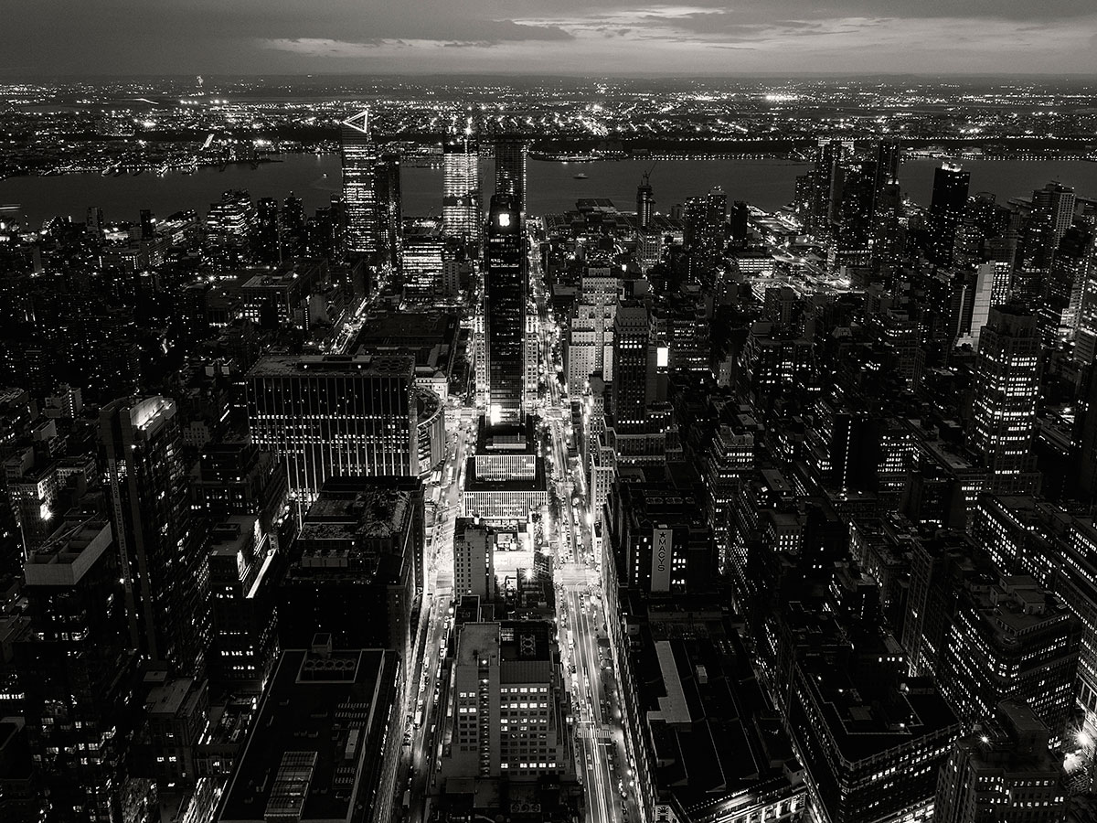 East Manhattan in black and white